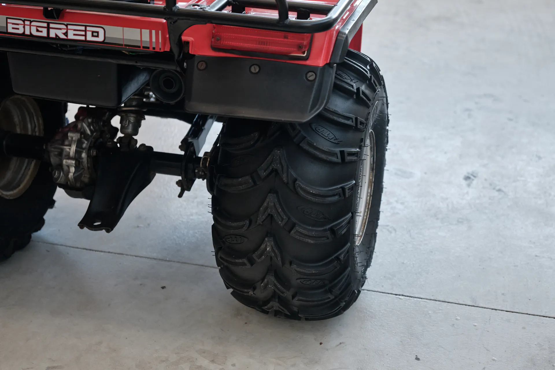 1986 Honda ATC 250ES Big Red right rear tire tread
