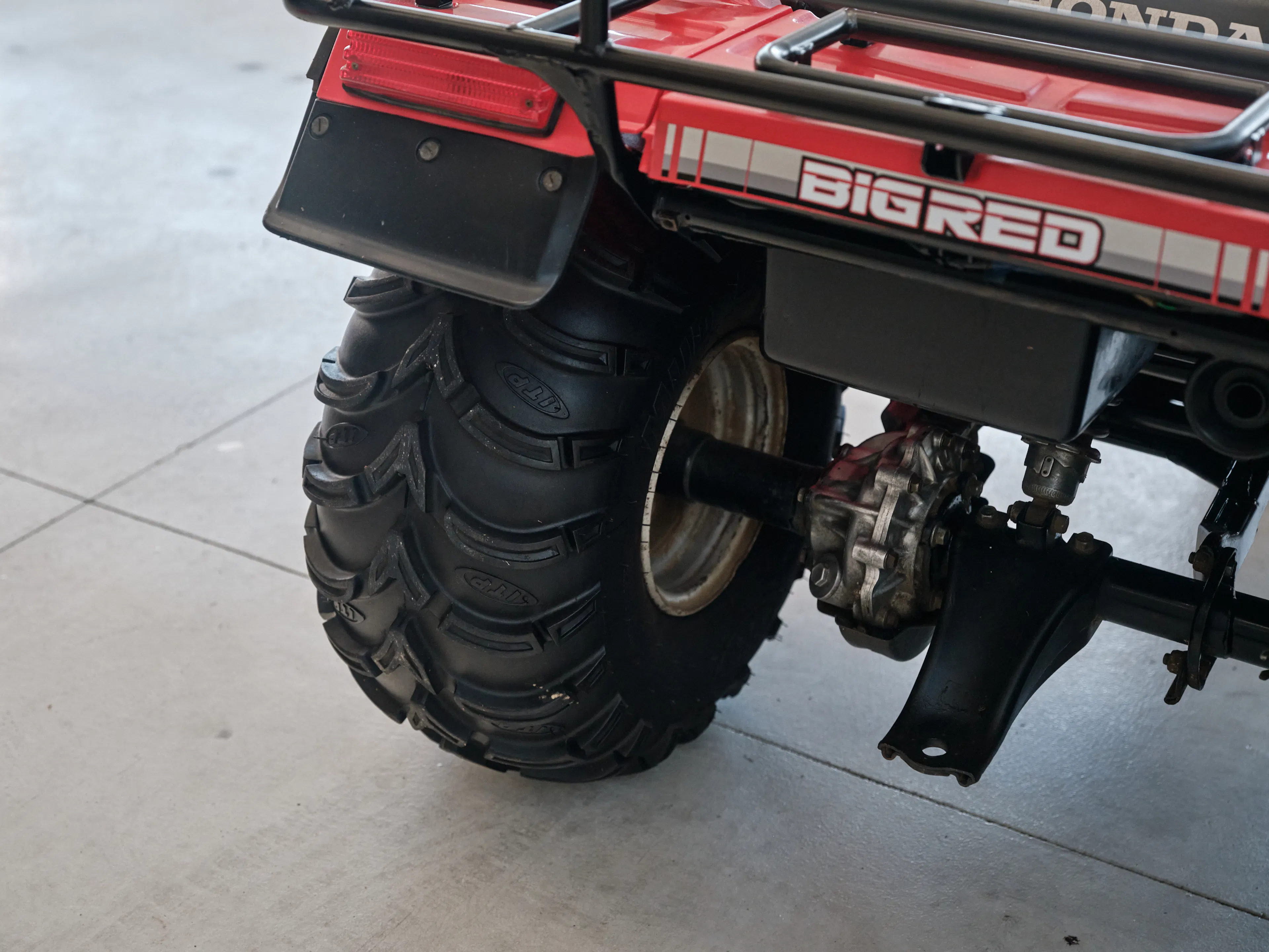 1986 Honda ATC 250ES Big Red left rear tire tread