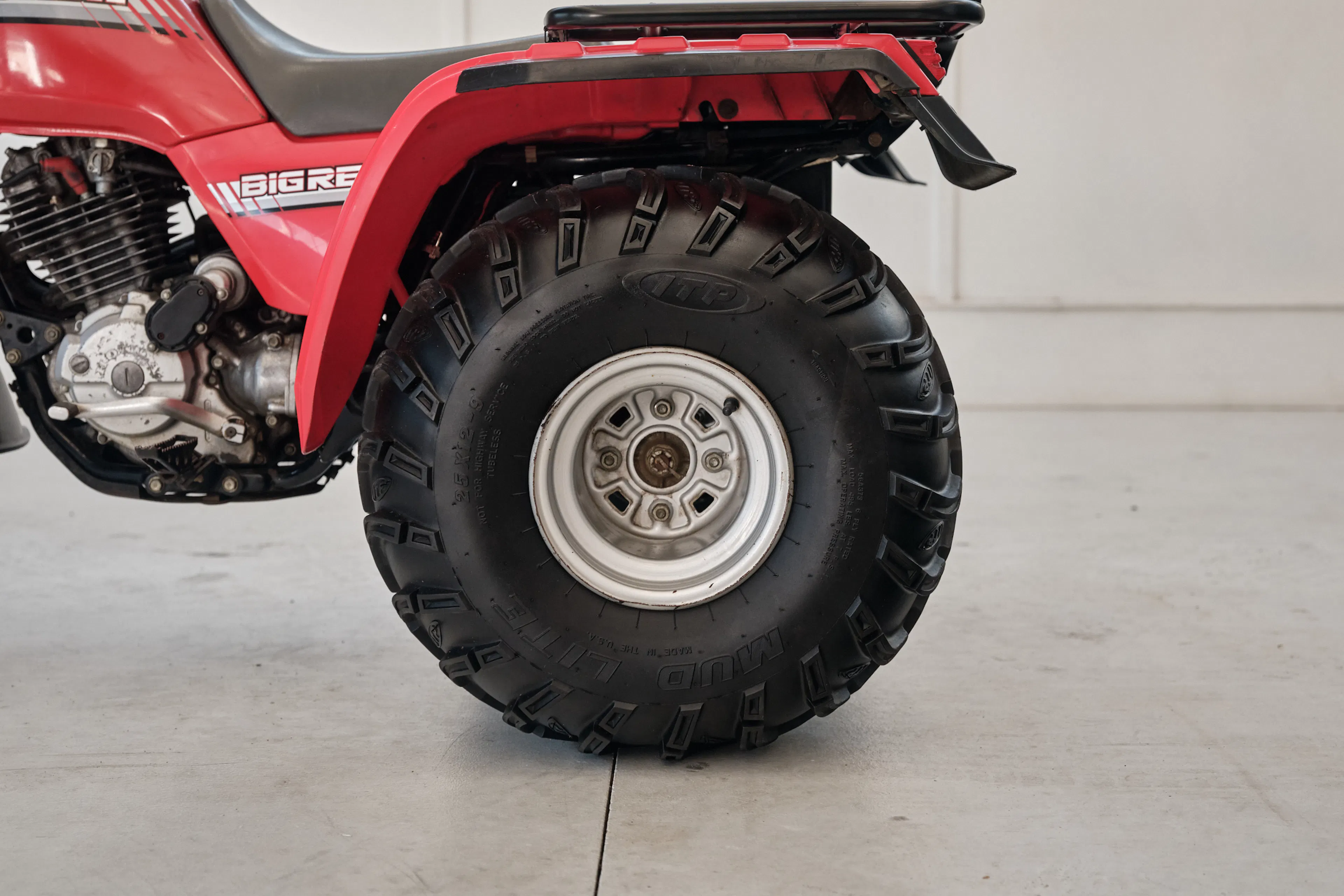 1986 Honda ATC 250ES Big Red left rear tire side 2