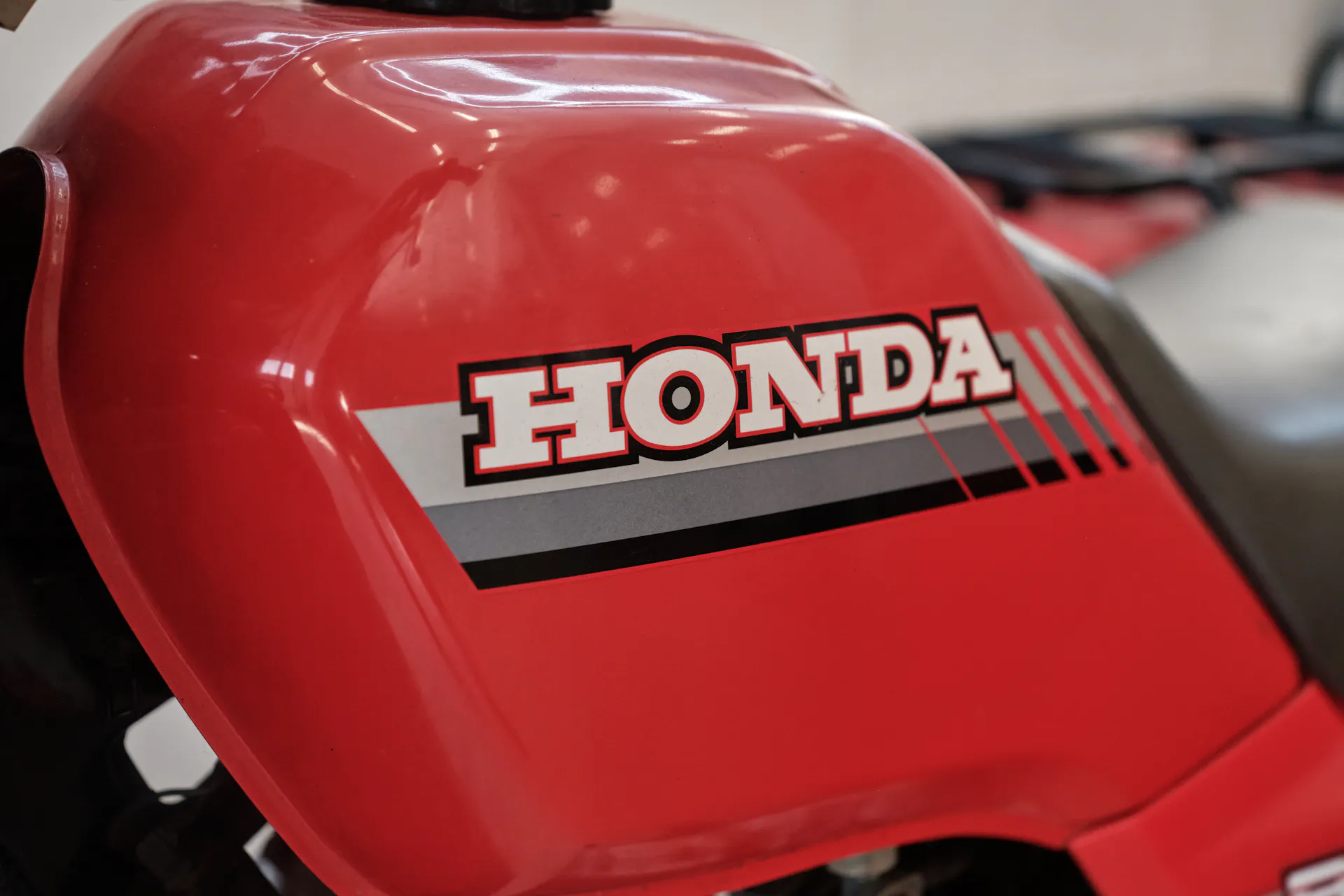 1986 Honda ATC 250ES Big Red left Honda tank decal