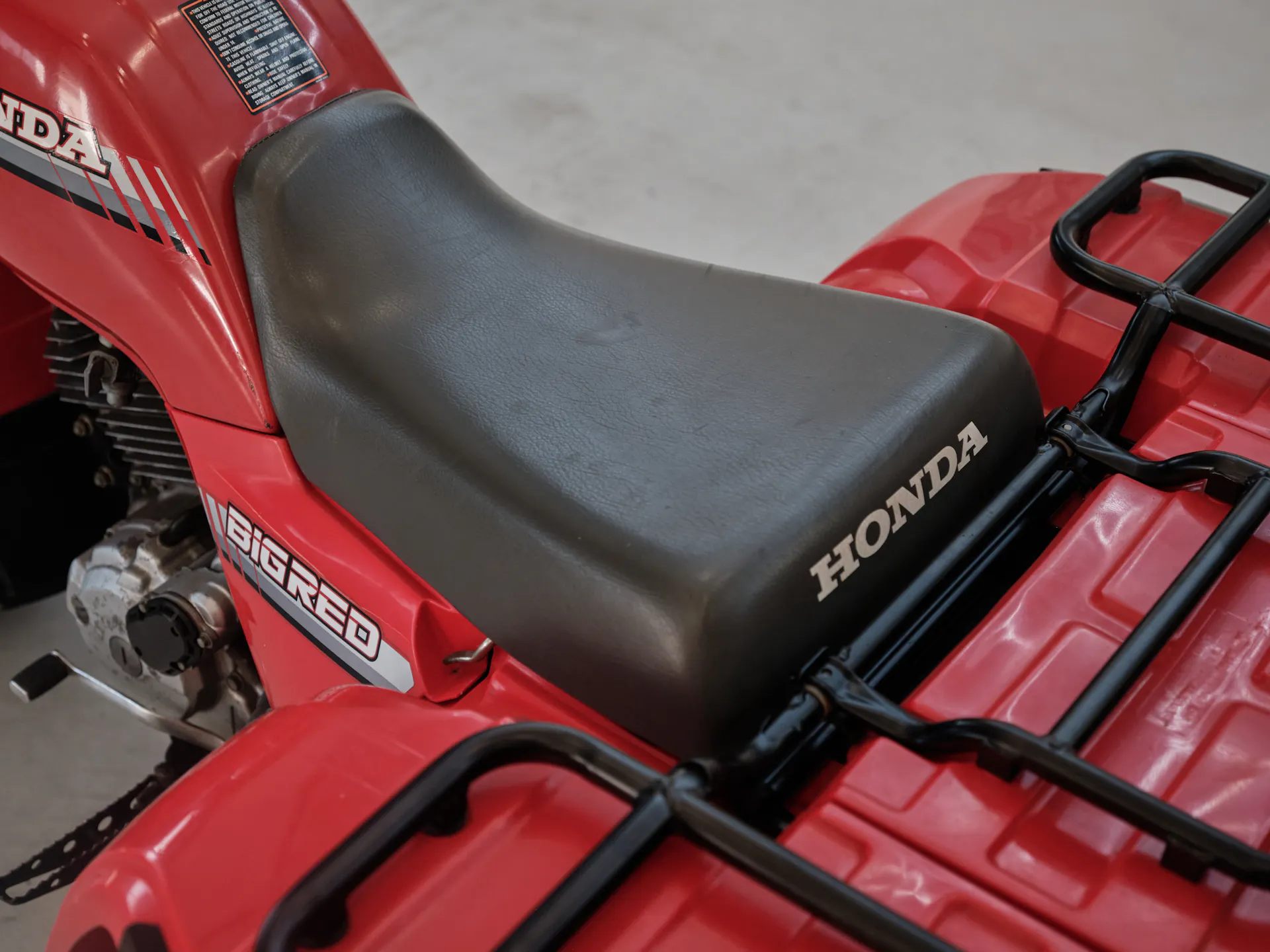 1986 Honda ATC 250ES Big Red seat from rear