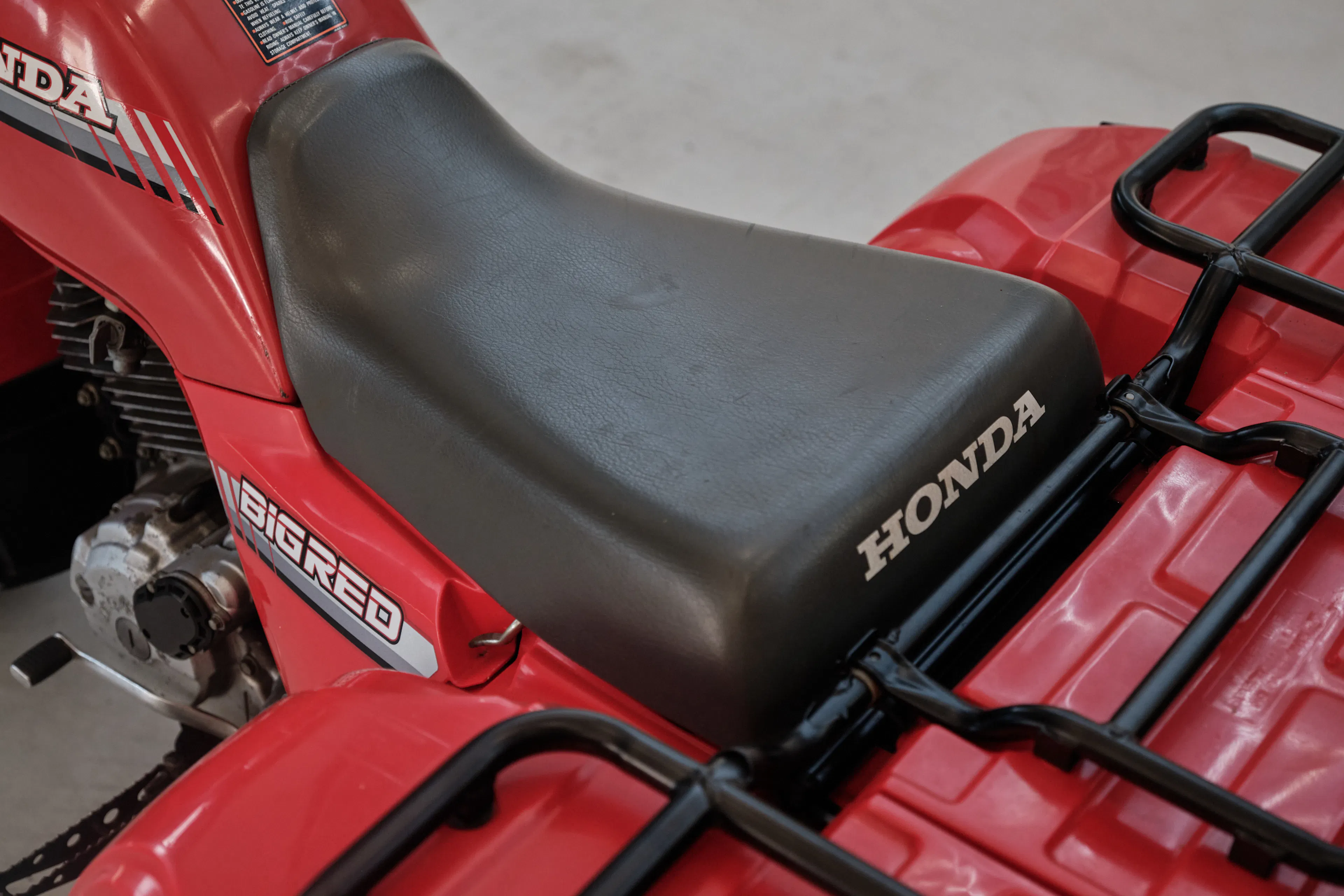 1986 Honda ATC 250ES Big Red seat from rear
