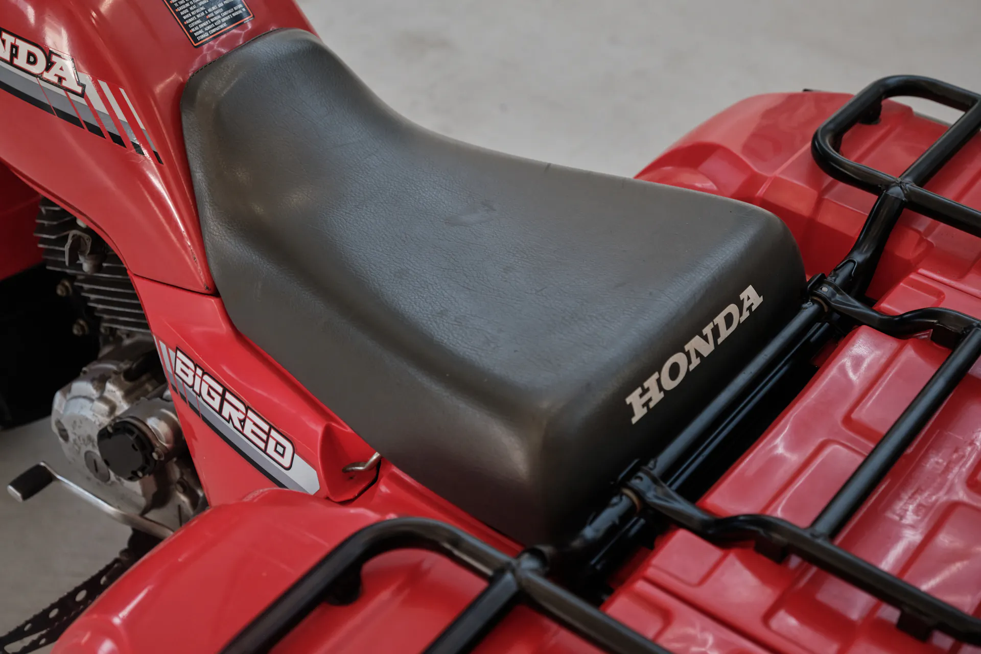 1986 Honda ATC 250ES Big Red seat from rear