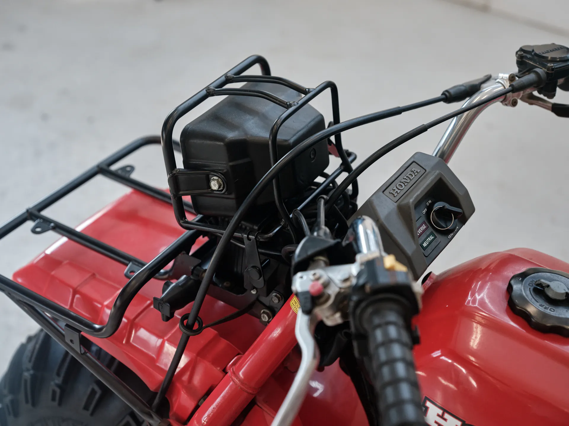 1986 Honda ATC 250ES Big Red back of headlight/cables