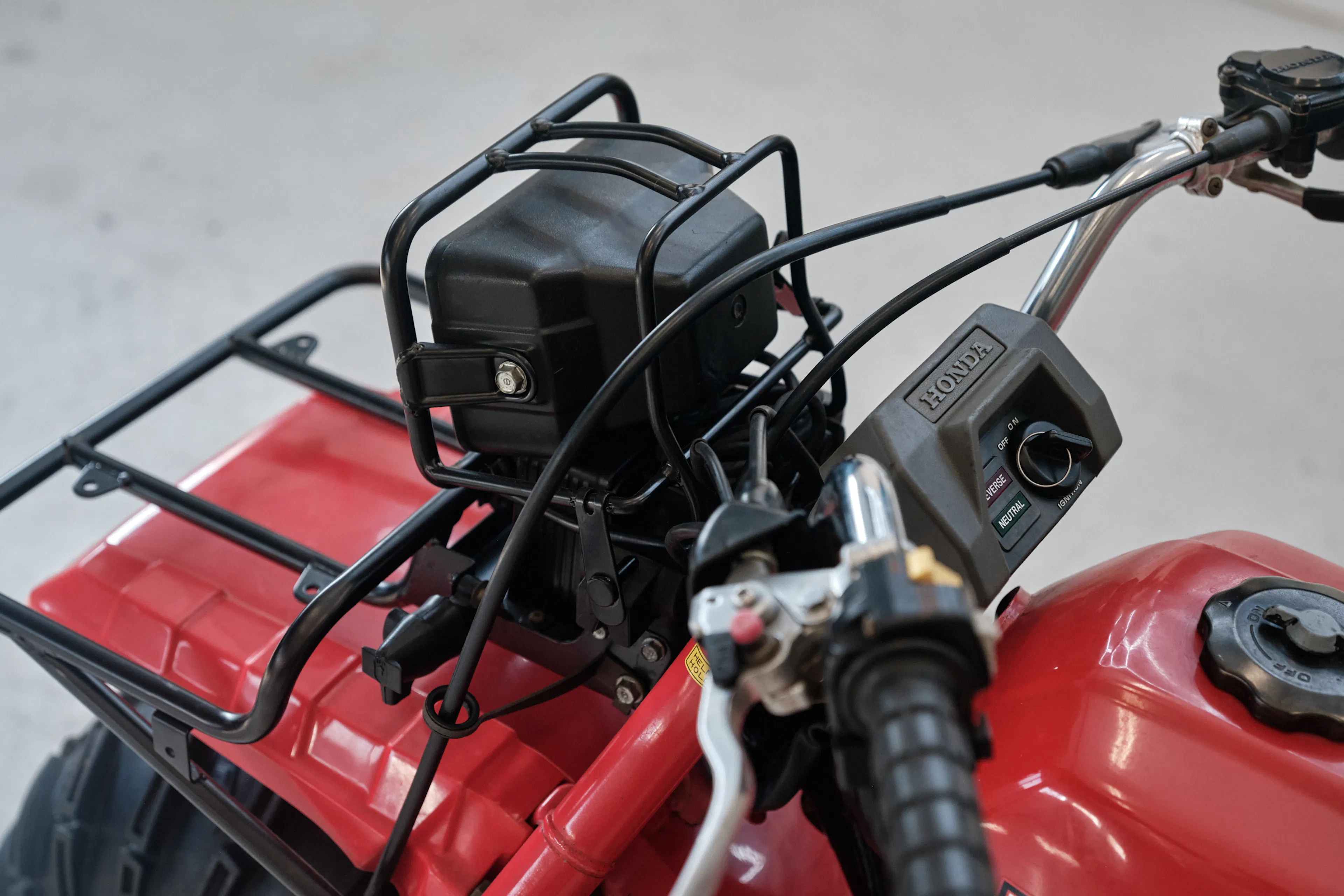 1986 Honda ATC 250ES Big Red back of headlight/cables