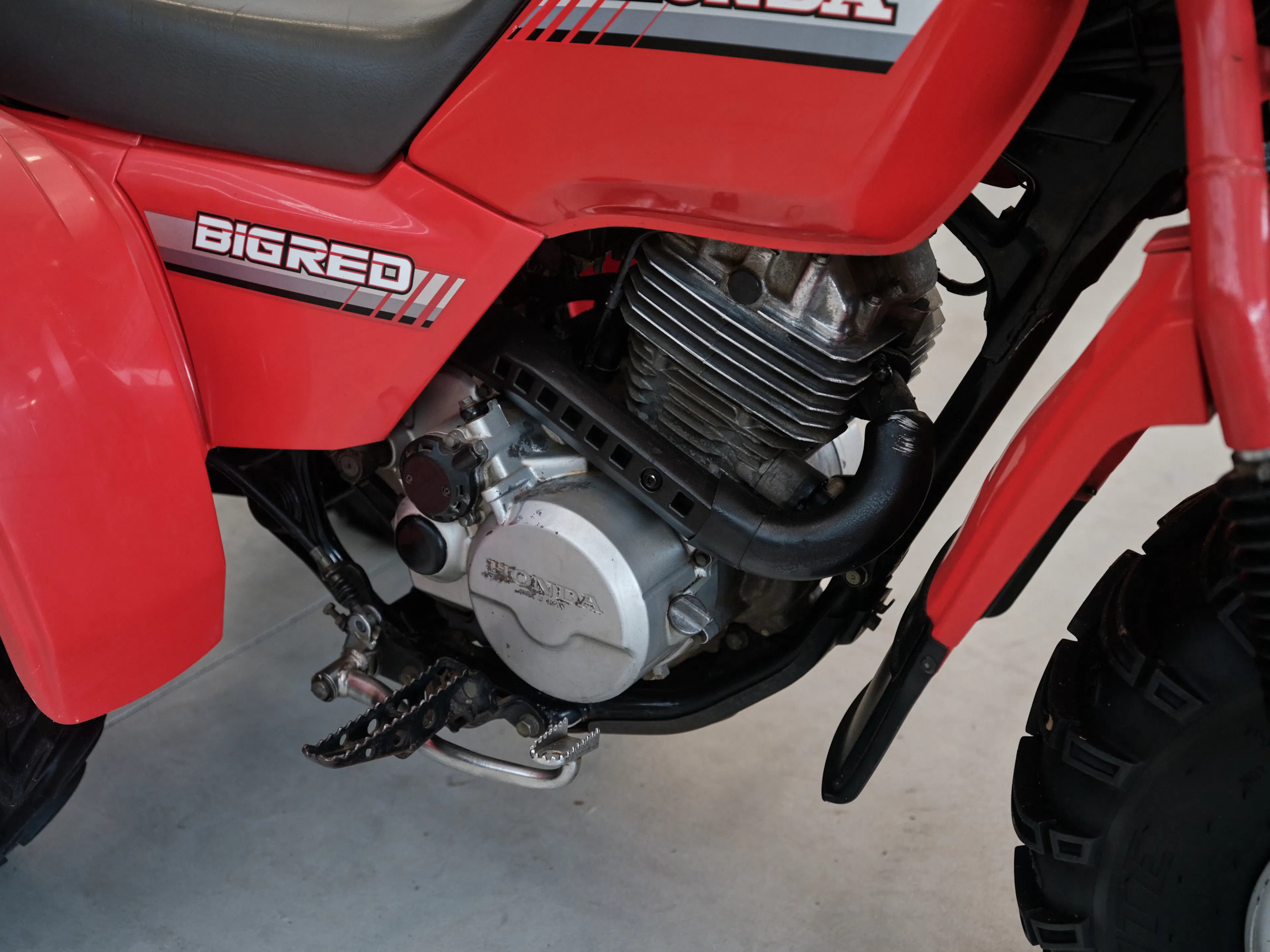 1986 Honda ATC 250ES Big Red engine right side