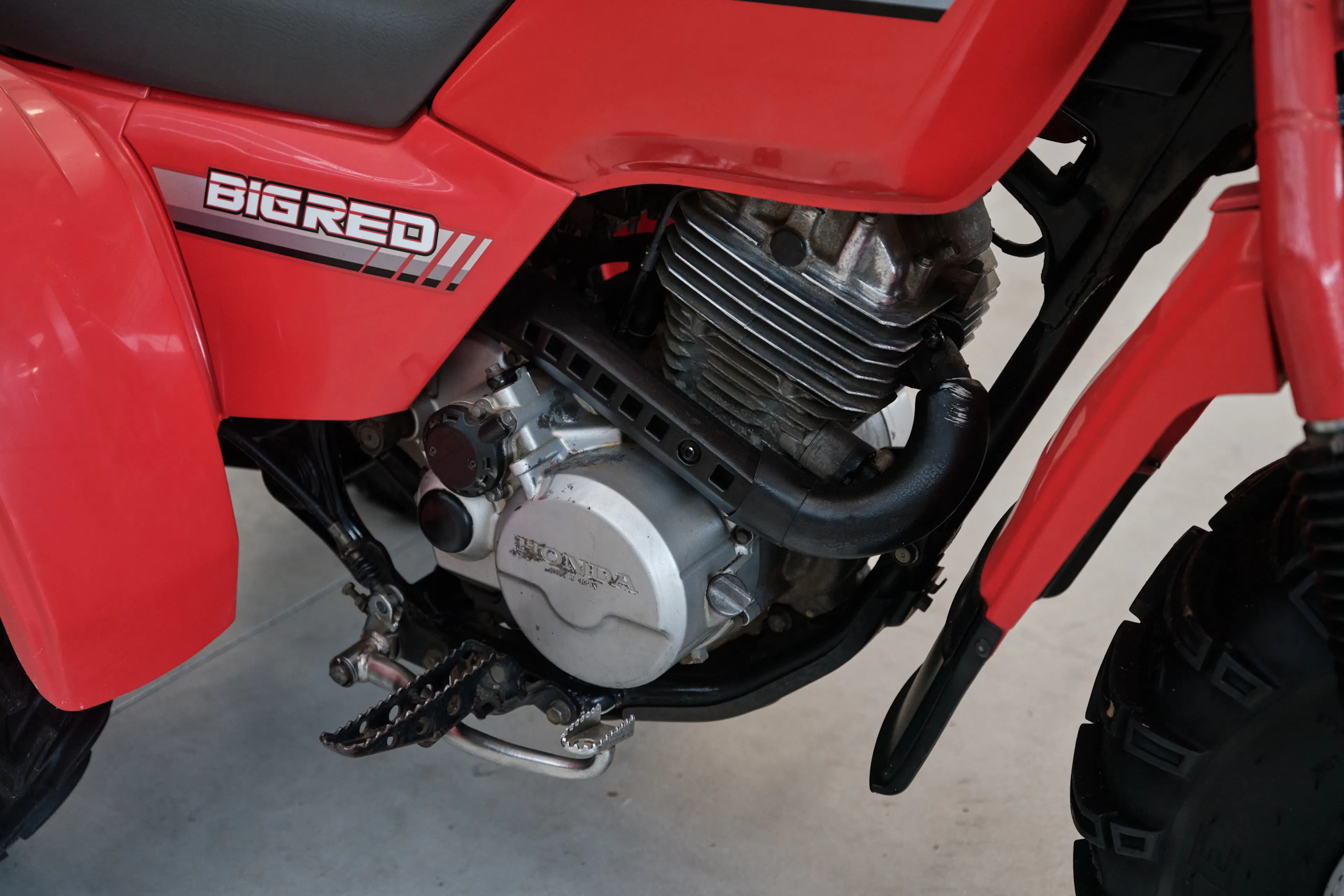 1986 Honda ATC 250ES Big Red engine right side