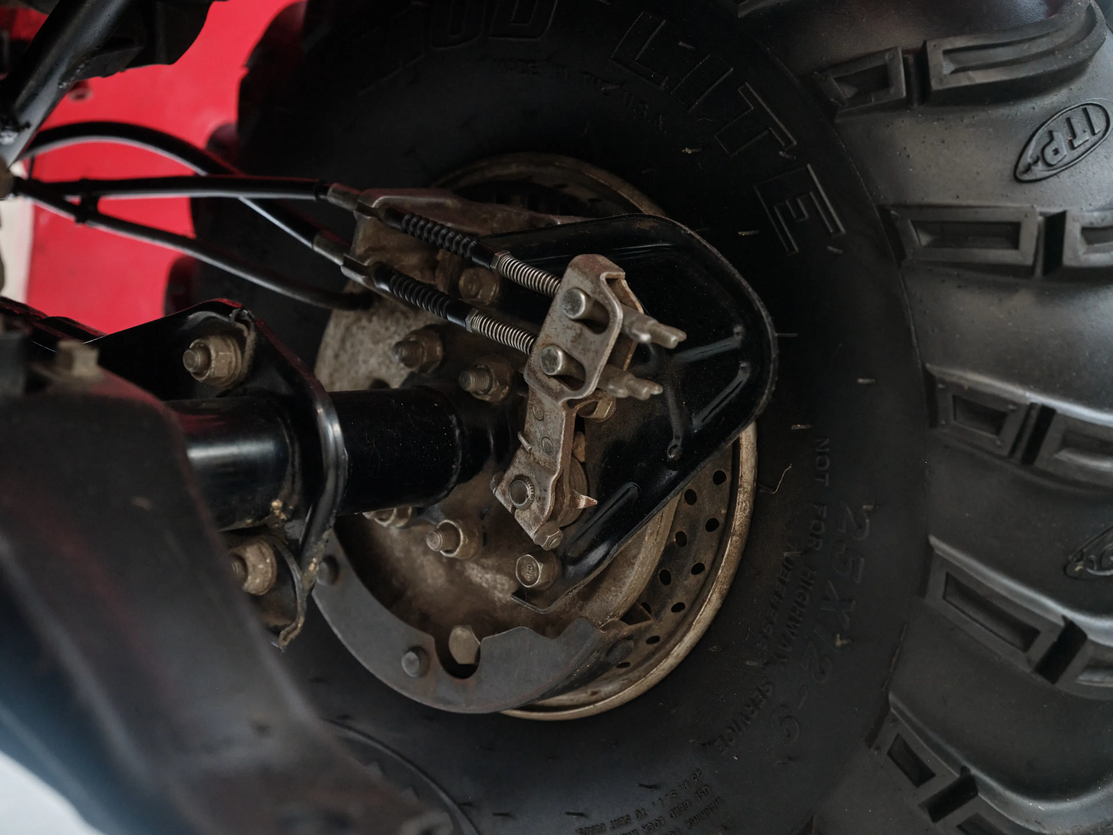 1986 Honda ATC 250ES Big Red rear brake