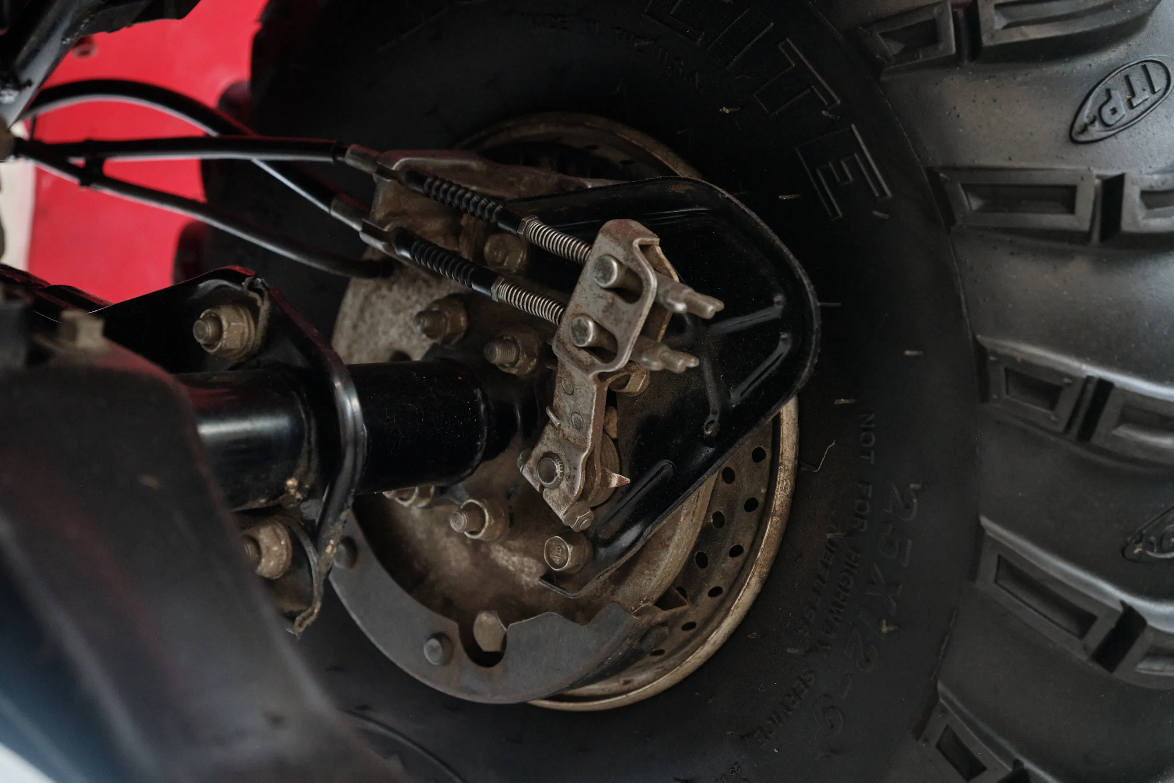 1986 Honda ATC 250ES Big Red rear brake