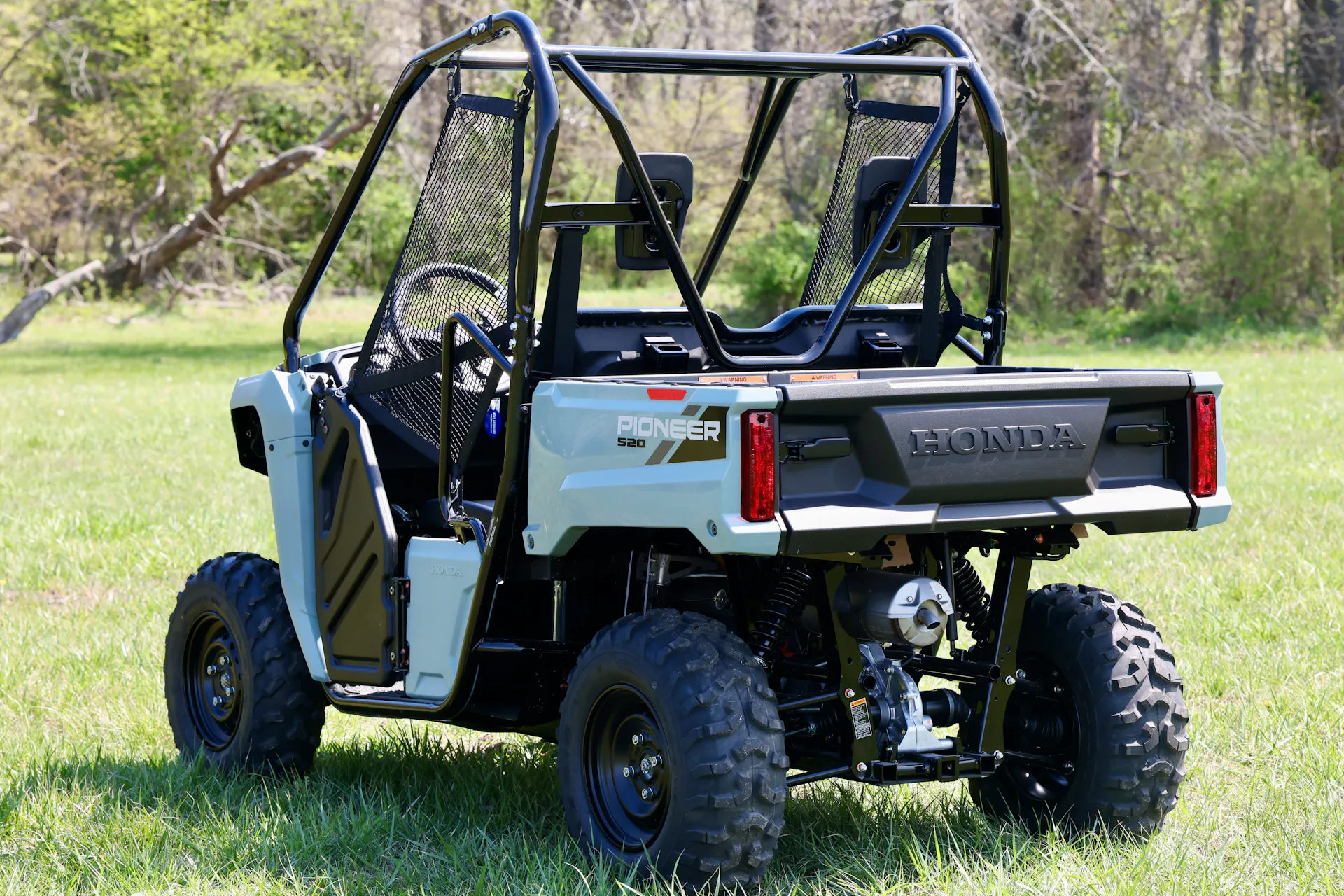 2026 Honda Pioneer 520 rear driver 3/4