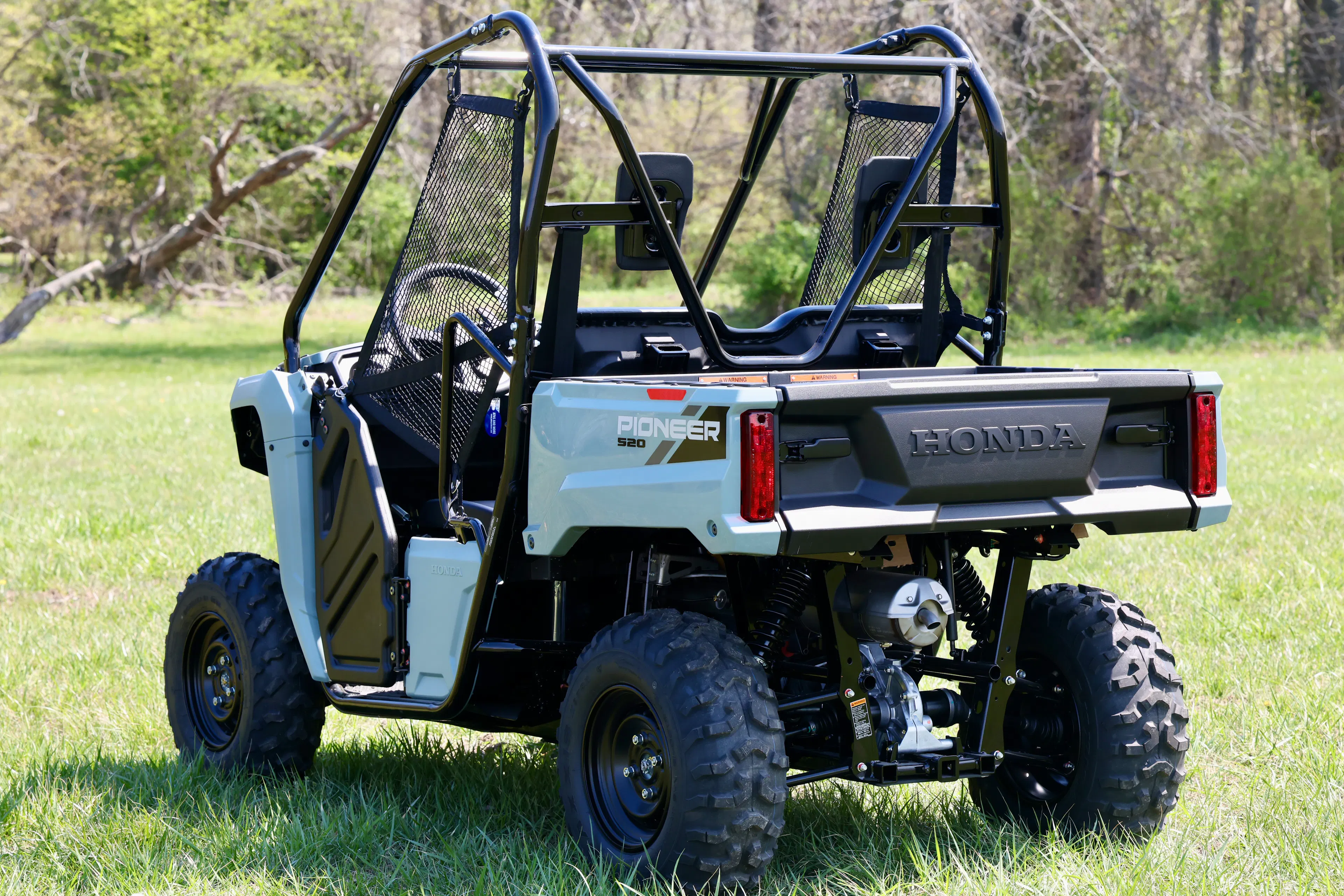 2026 Honda Pioneer 520 rear driver 3/4