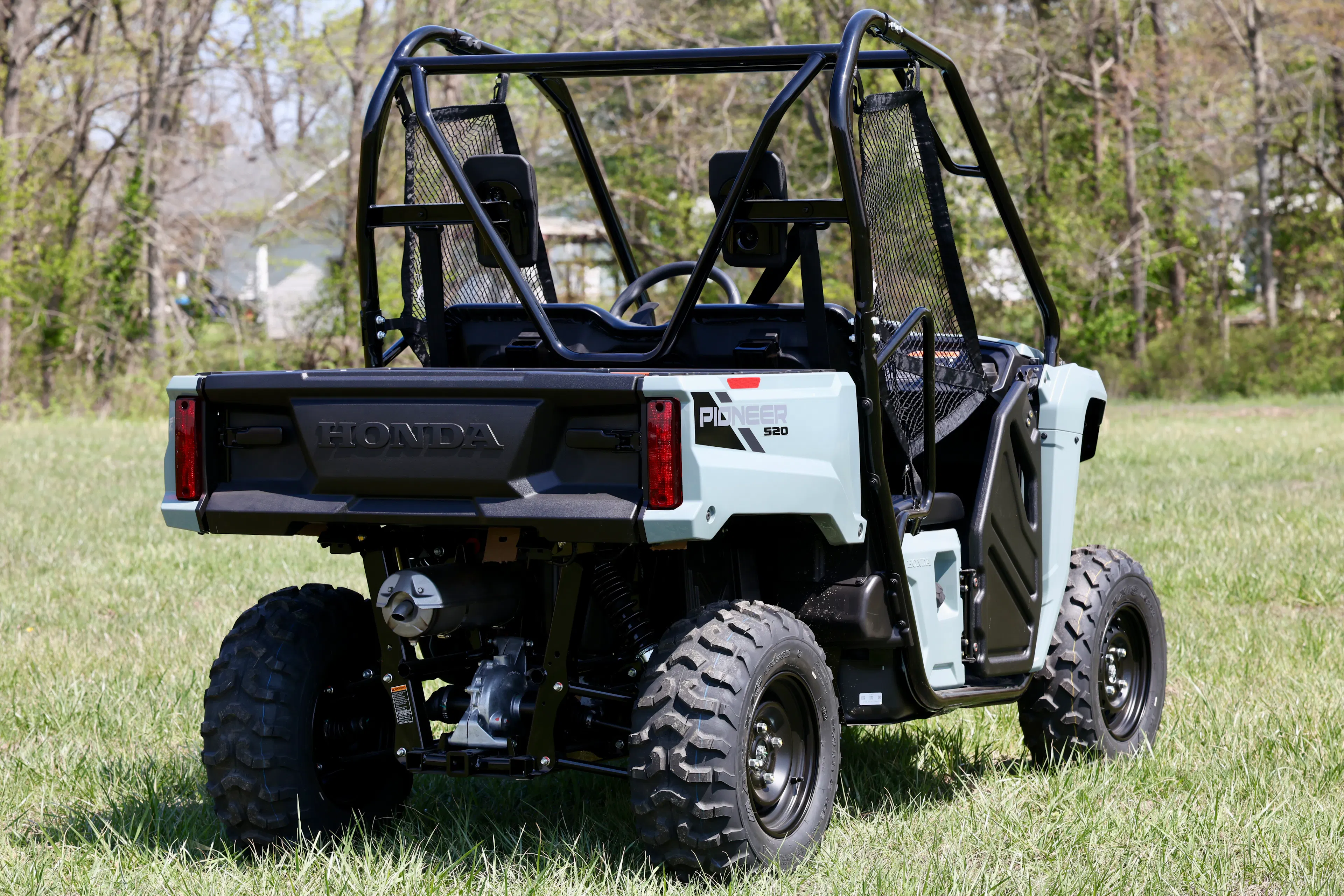 2026 Honda Pioneer 520 rear passenger 3/4 steep