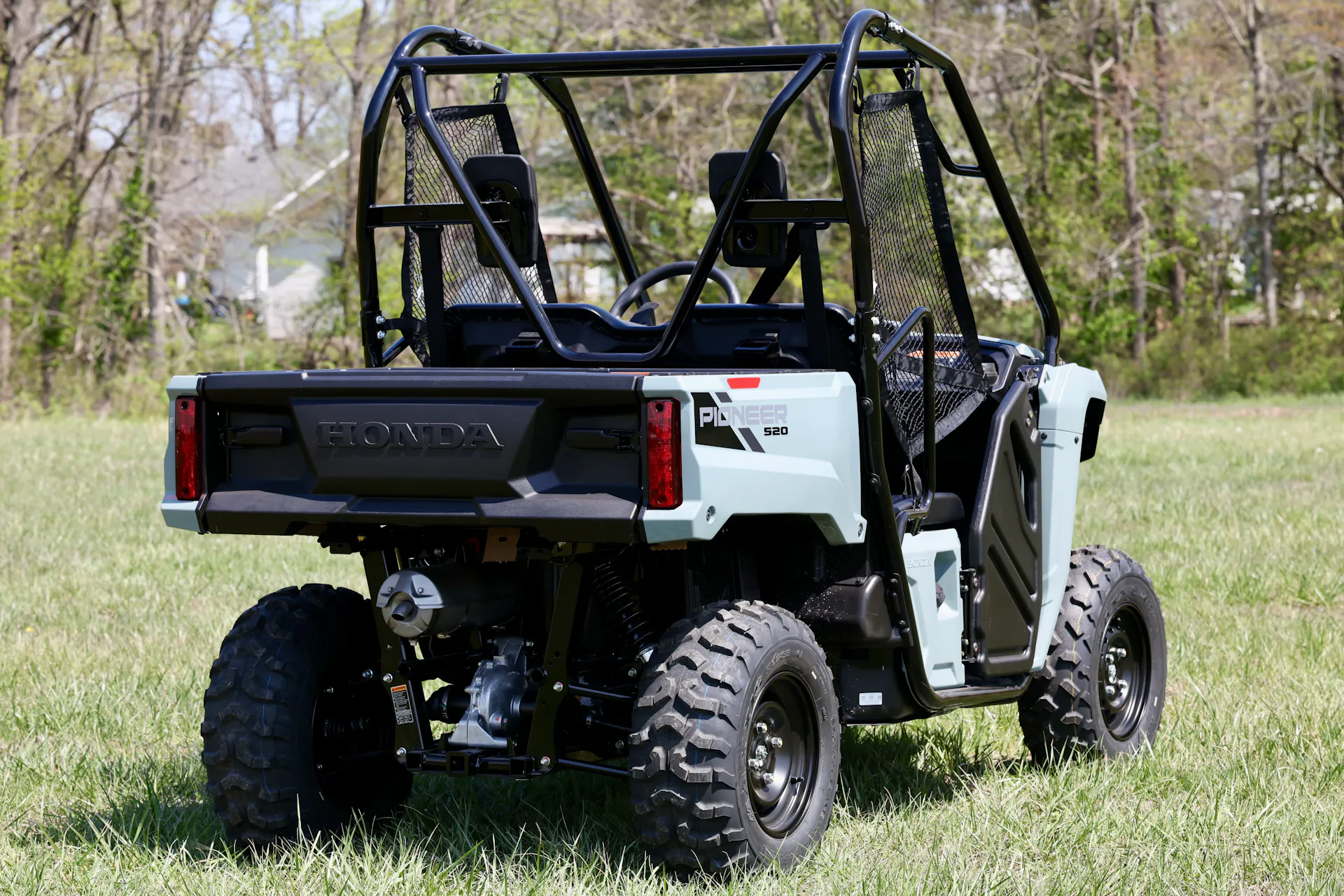 2026 Honda Pioneer 520 rear passenger 3/4 steep