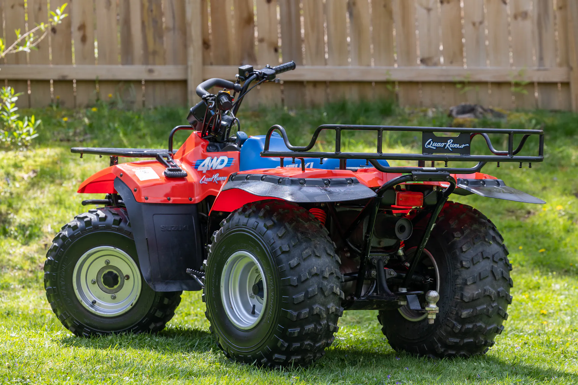 1987 Suzuki QuadRunner 250 4WD rear 3/4 driver
