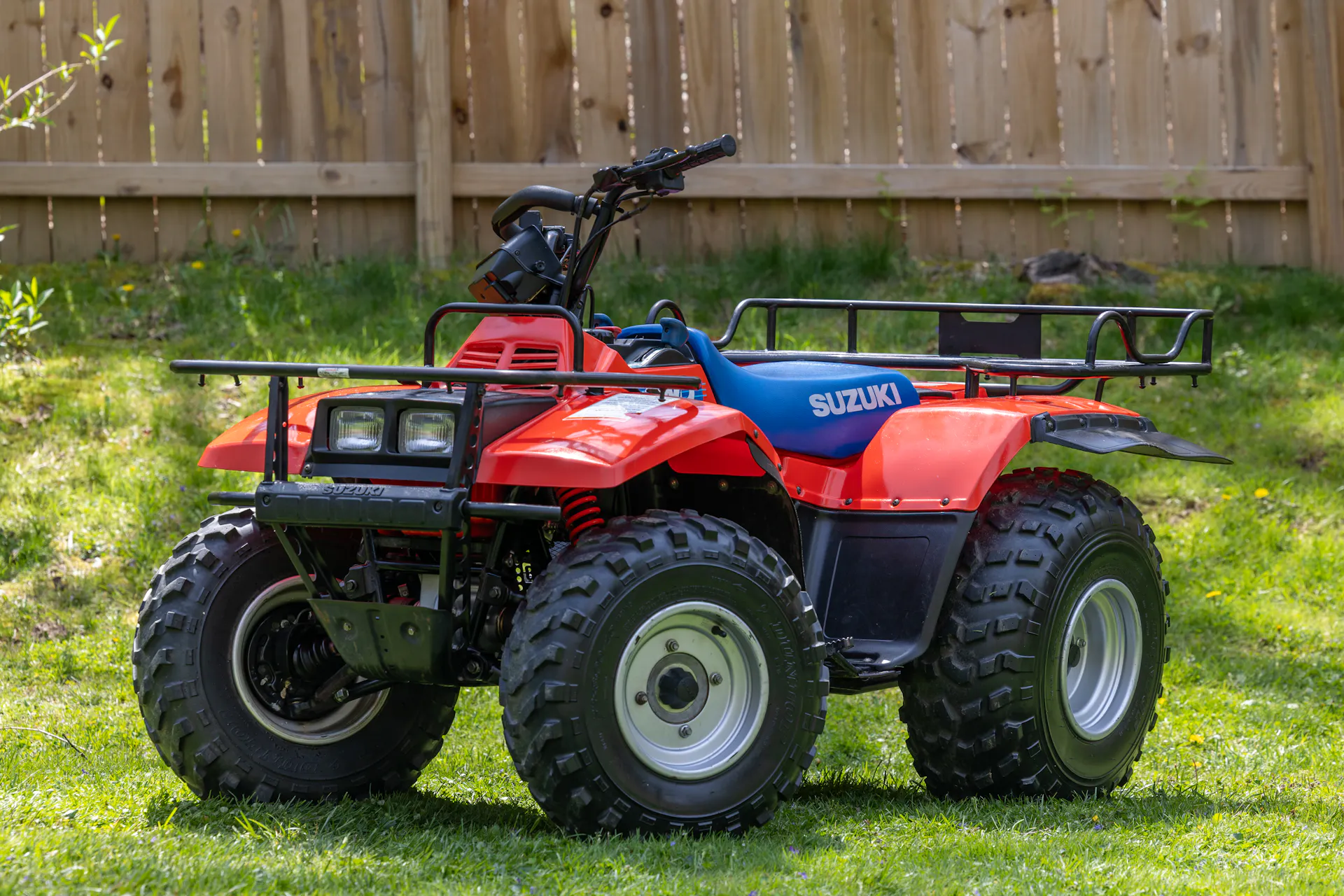 1987 Suzuki QuadRunner 250 4WD front 3/4 driver
