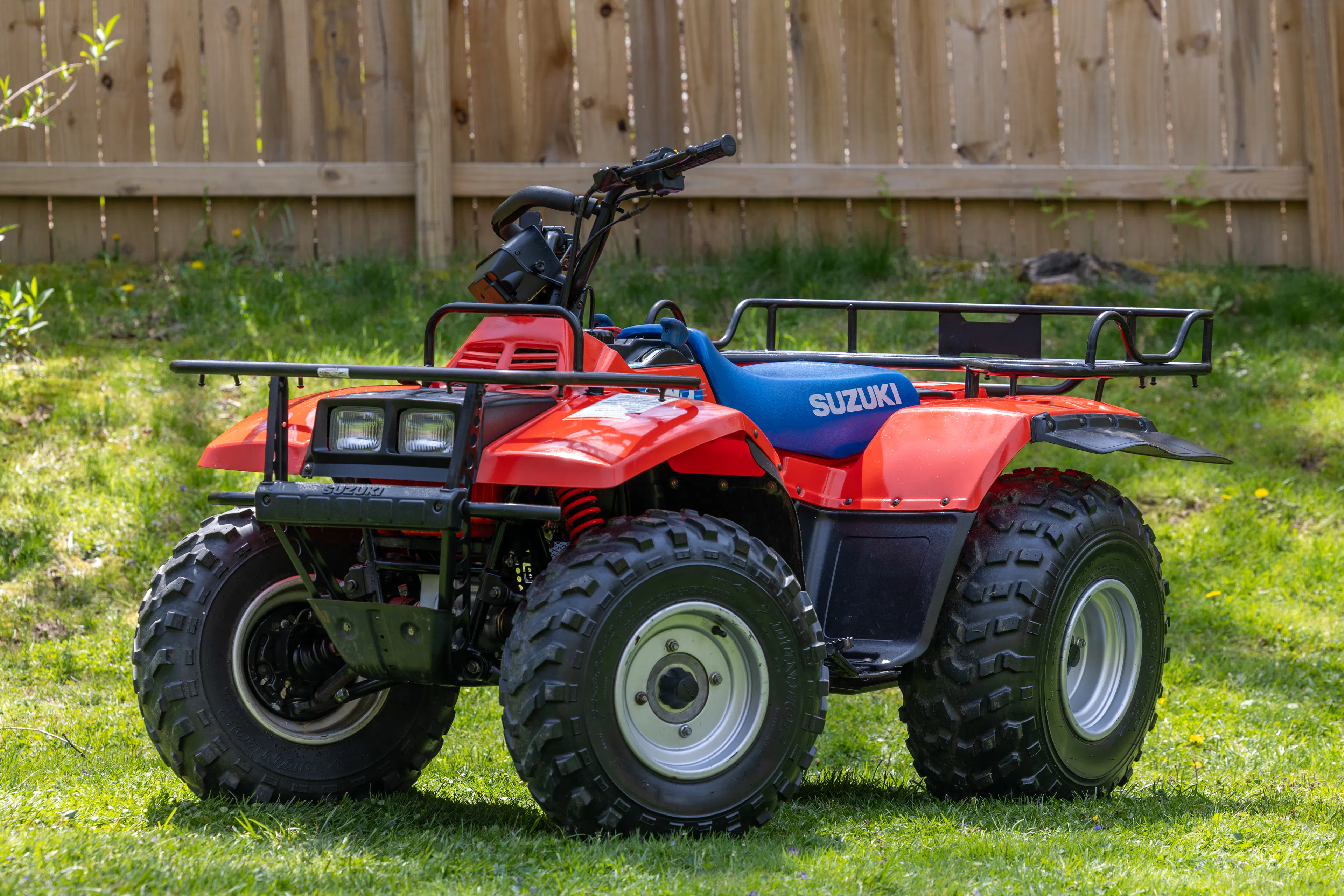 1987 Suzuki QuadRunner 250 4WD front 3/4 driver