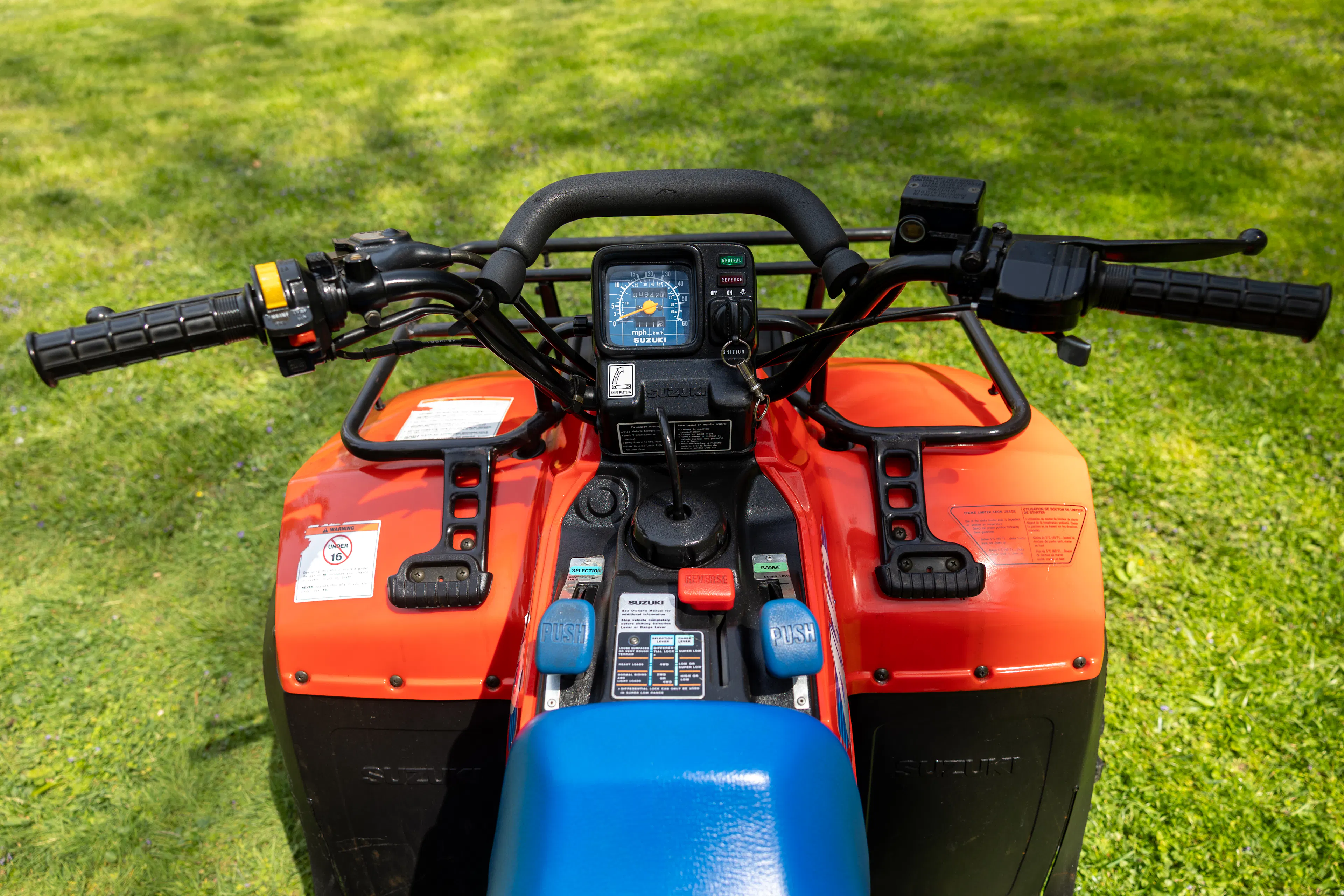 1987 Suzuki QuadRunner 250 4WD cockpit wide