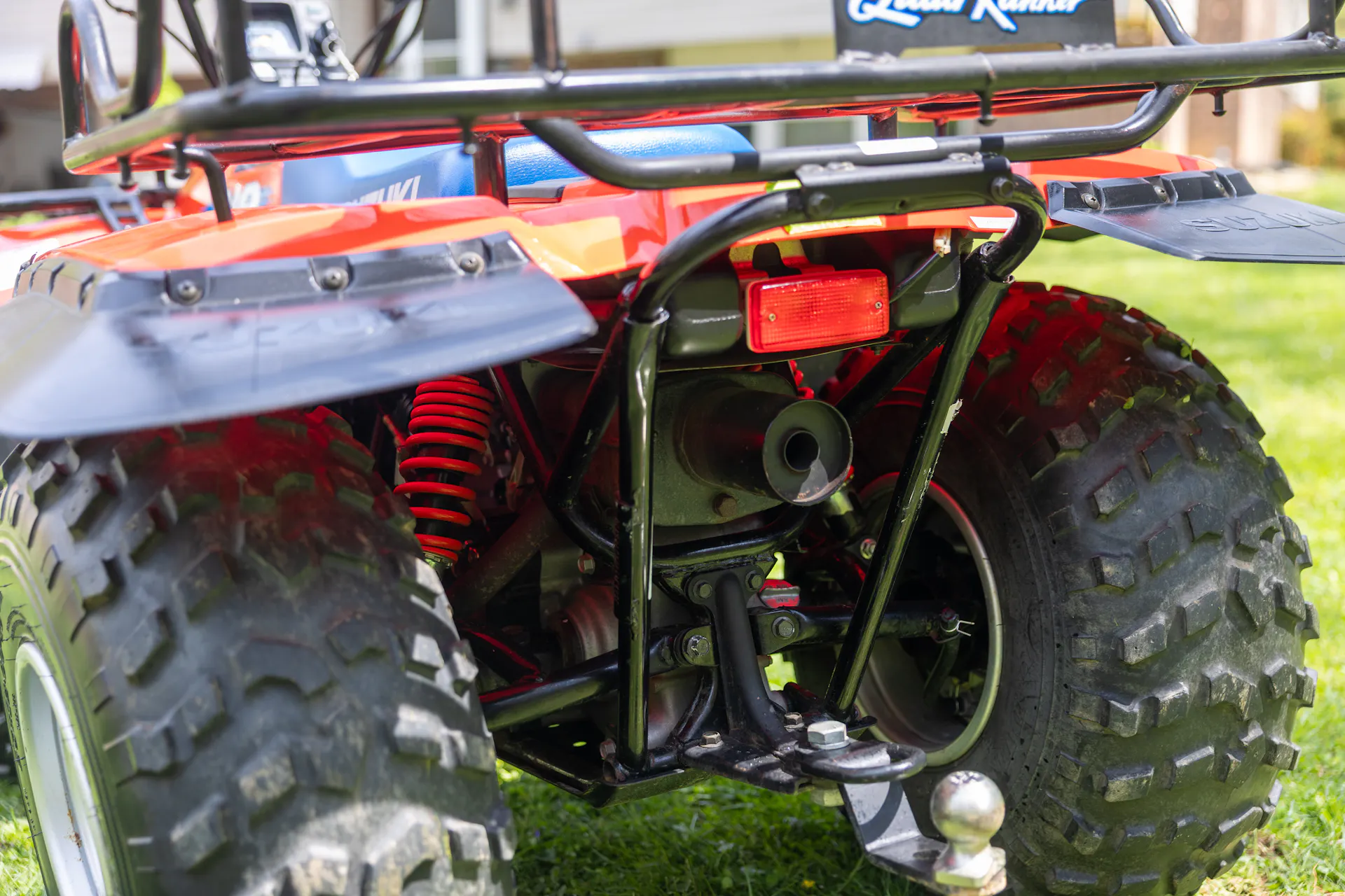 1987 Suzuki QuadRunner 250 4WD rear detail