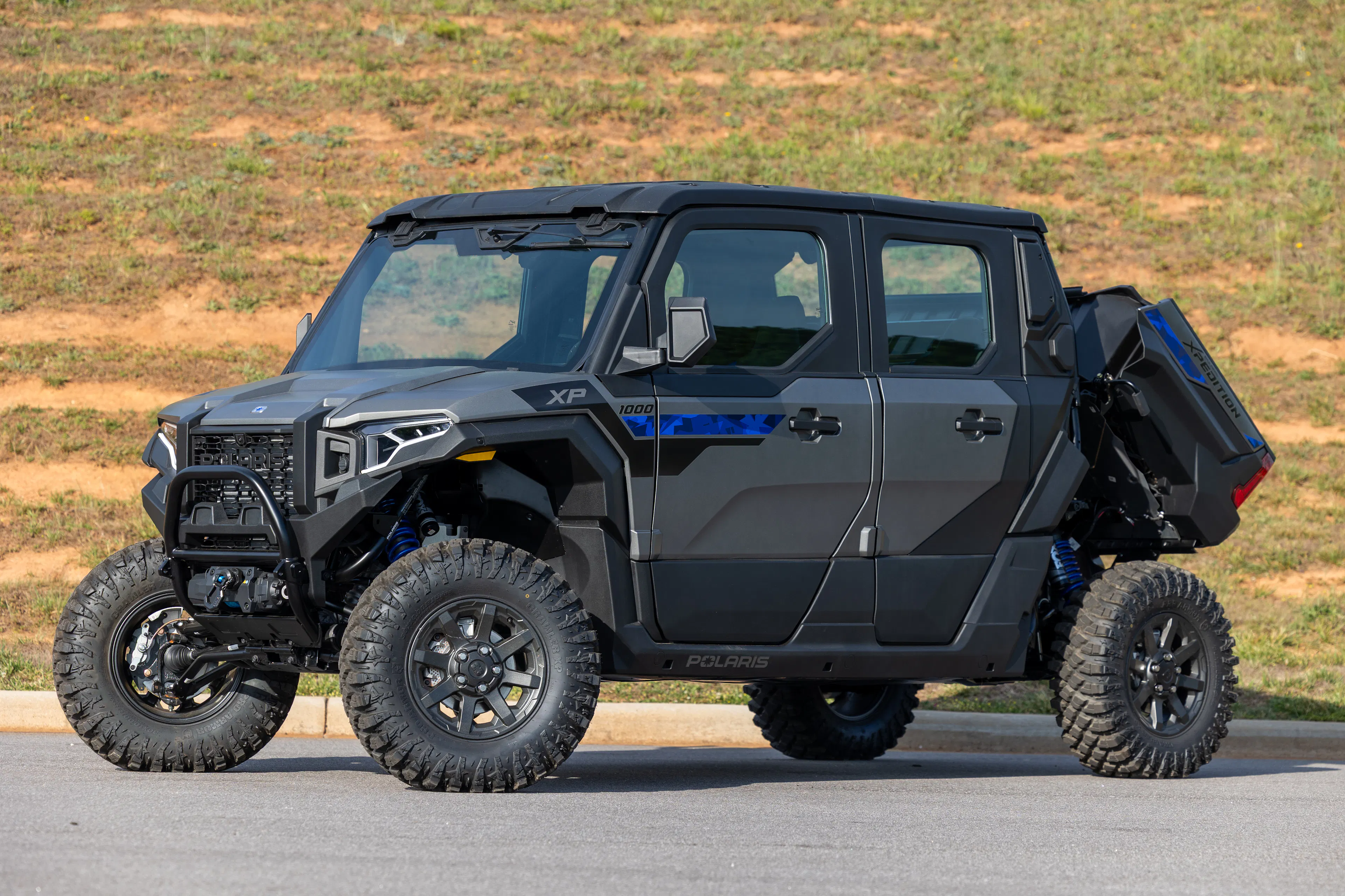 2024 Polaris Xpedition ADV 5 driver front 3/4 bed down