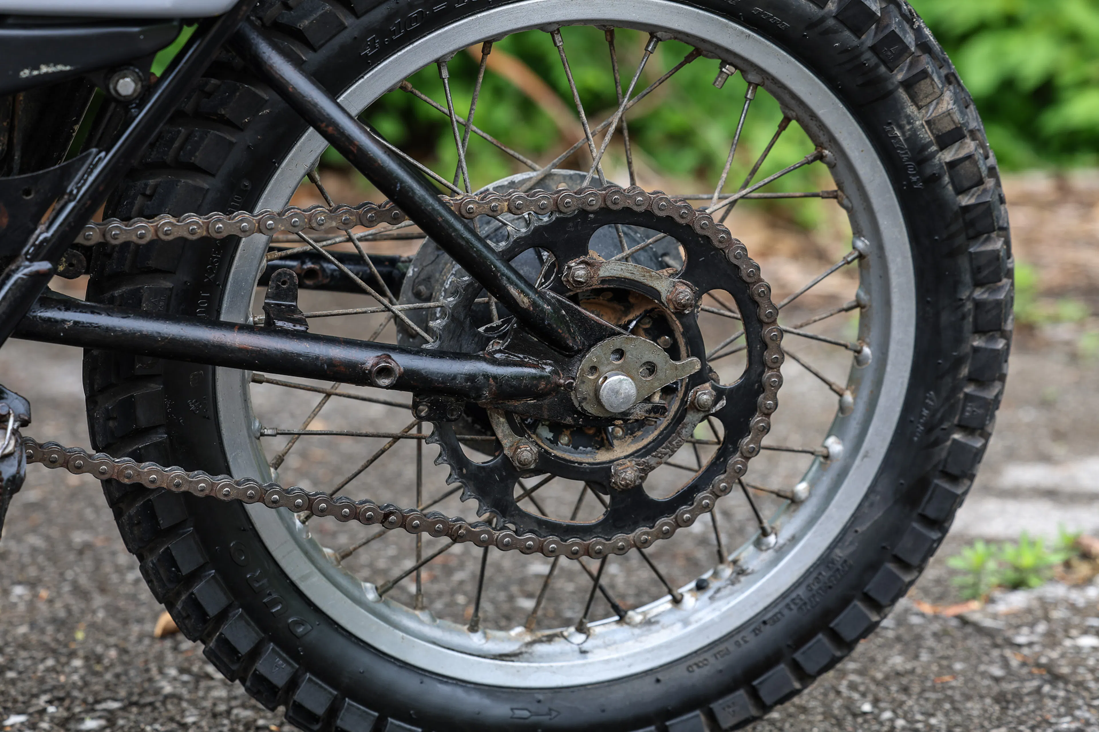 1977 Yamaha DT250 rear wheel/sprocket