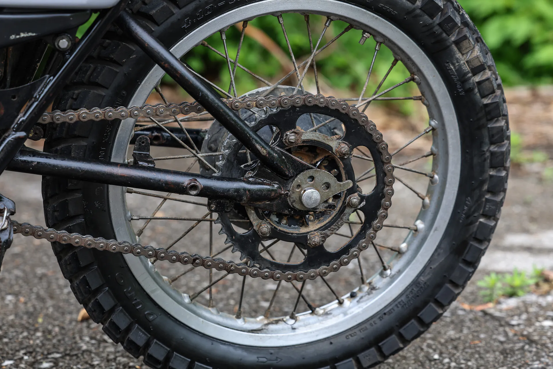 1977 Yamaha DT250 rear wheel/sprocket