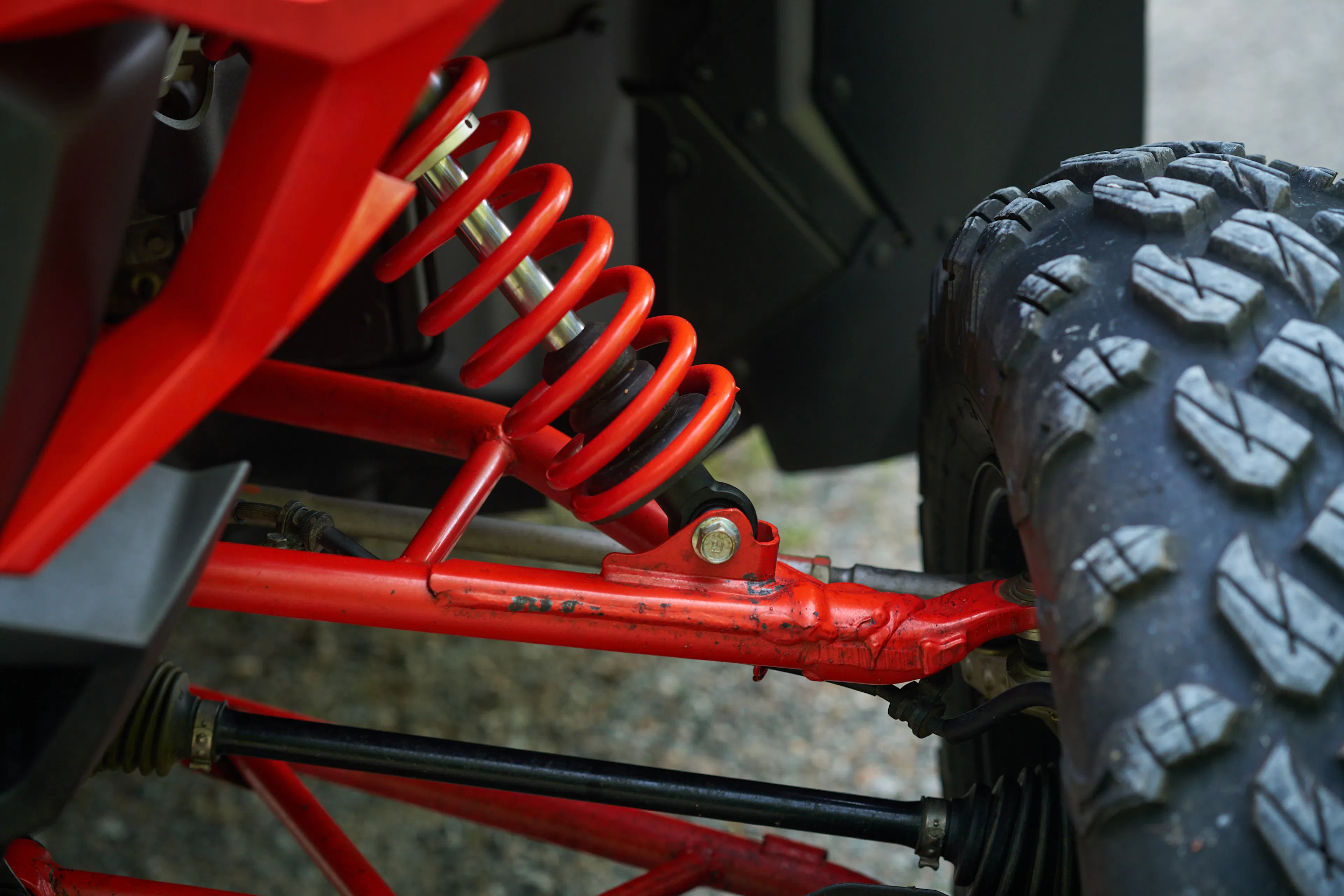 2023 Honda Talon 1000R driver front suspension detail 