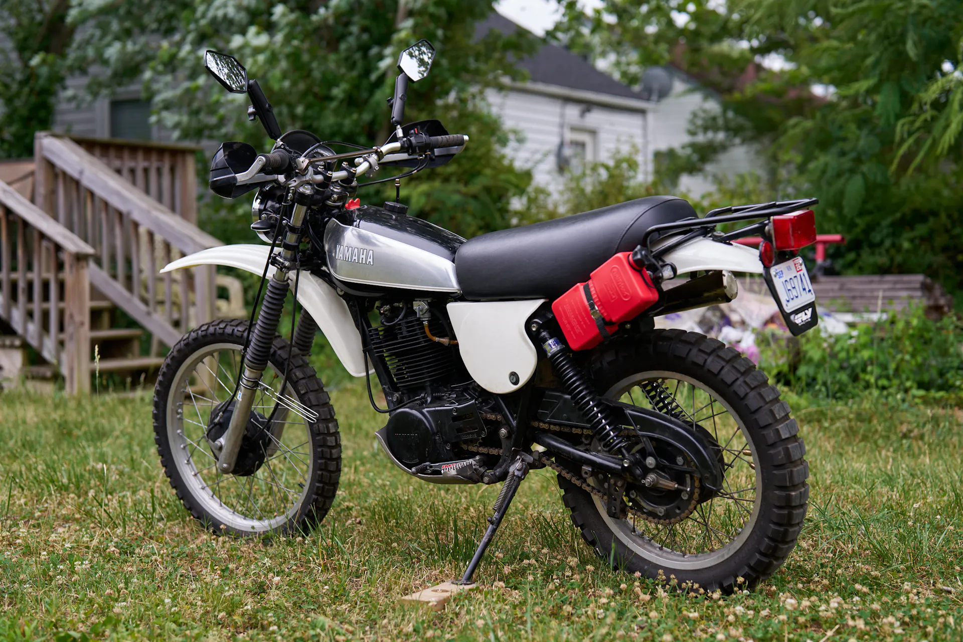 1980 Yamaha XT500 left rear 3/4 close 