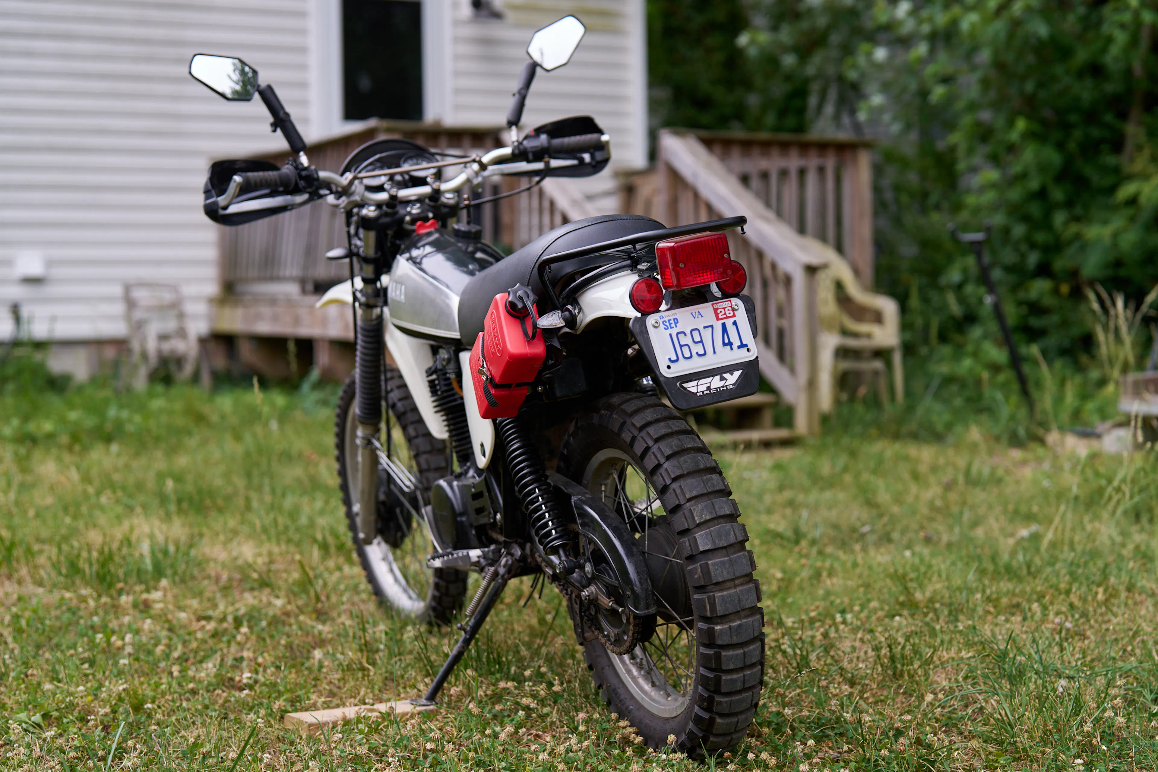1980 Yamaha XT500 left rear 3/4 steep