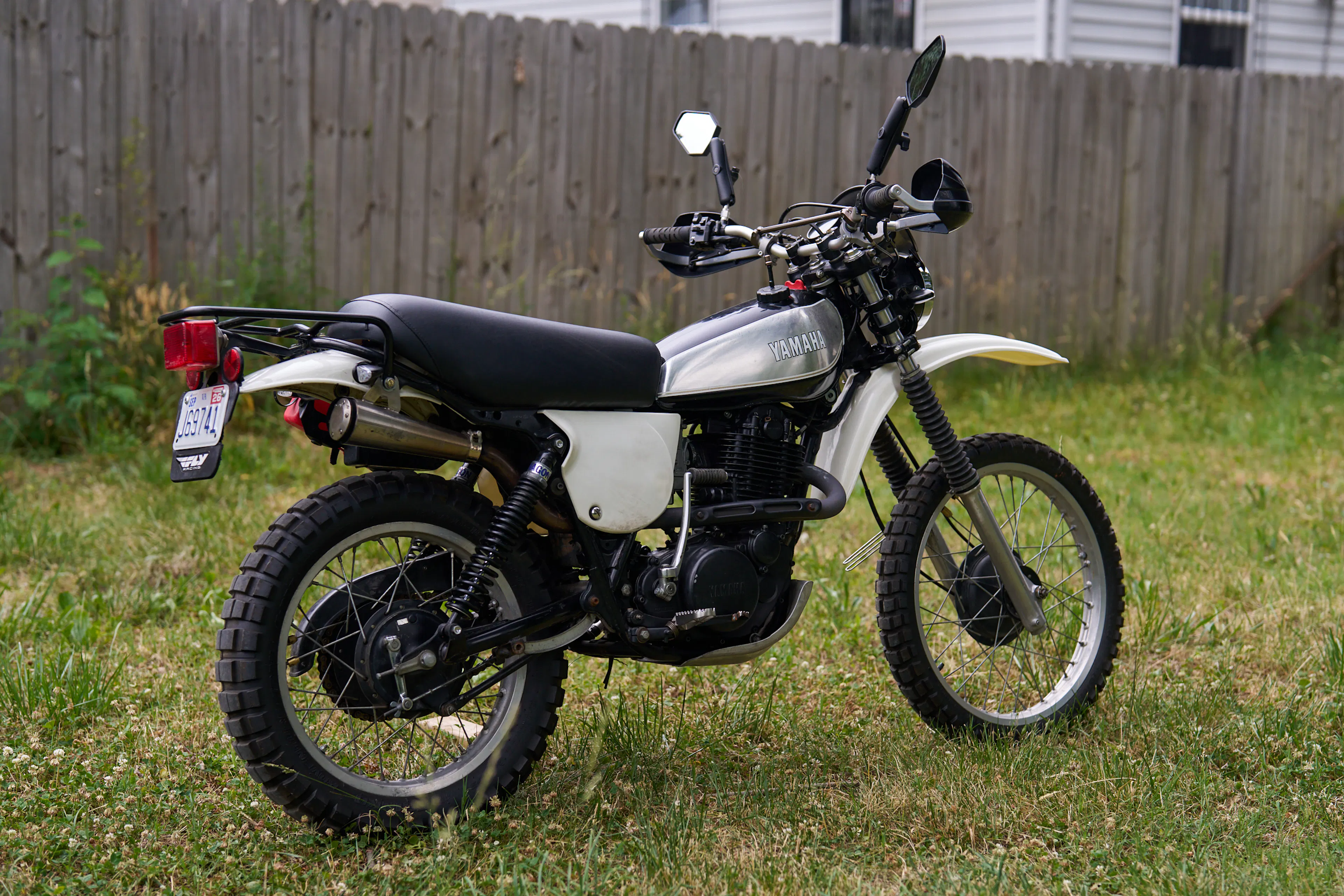 1980 Yamaha XT500 right rear 3/4 wide