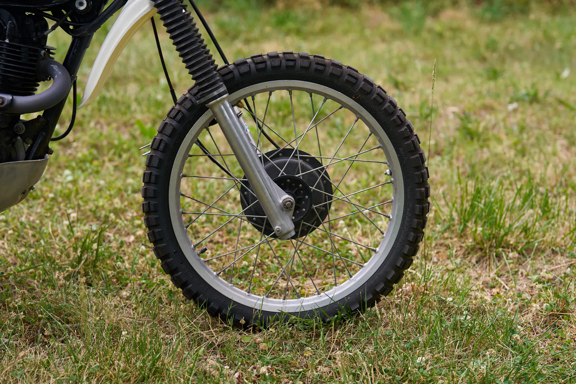 1980 Yamaha XT500 front wheel left