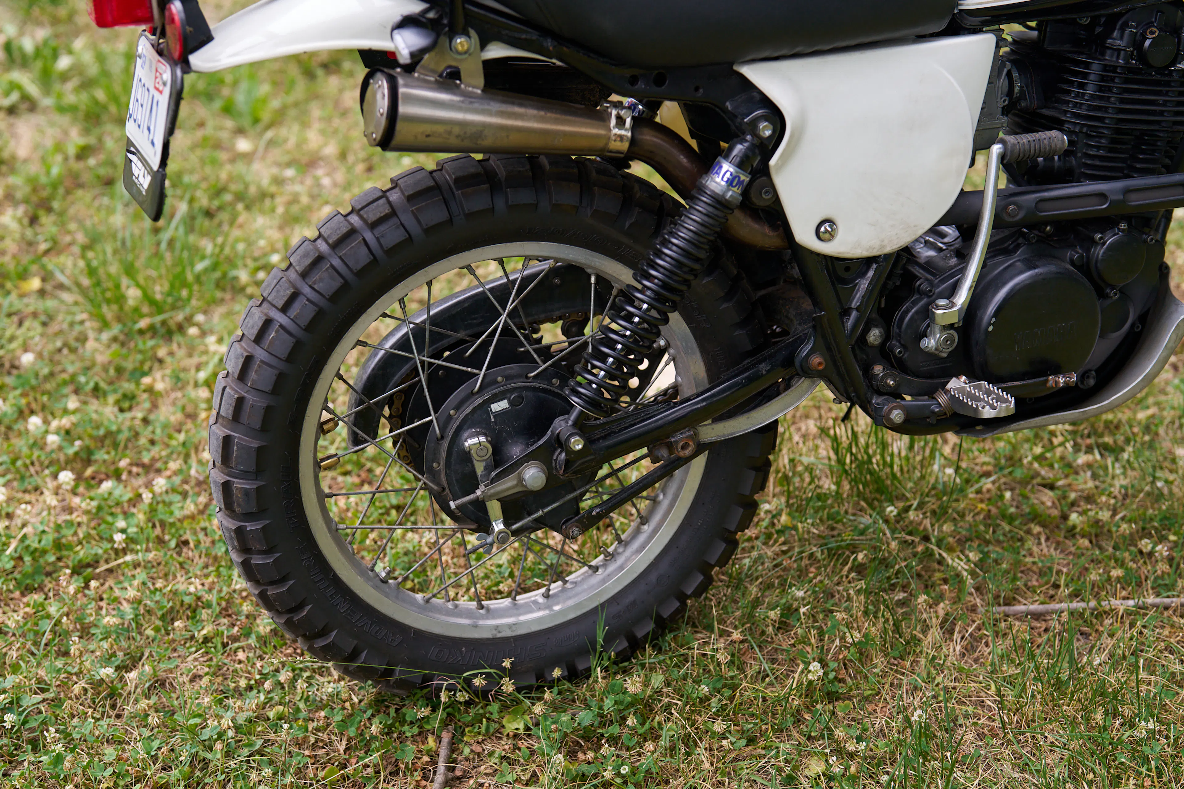 1980 Yamaha XT500 rear left 3/4 close close
