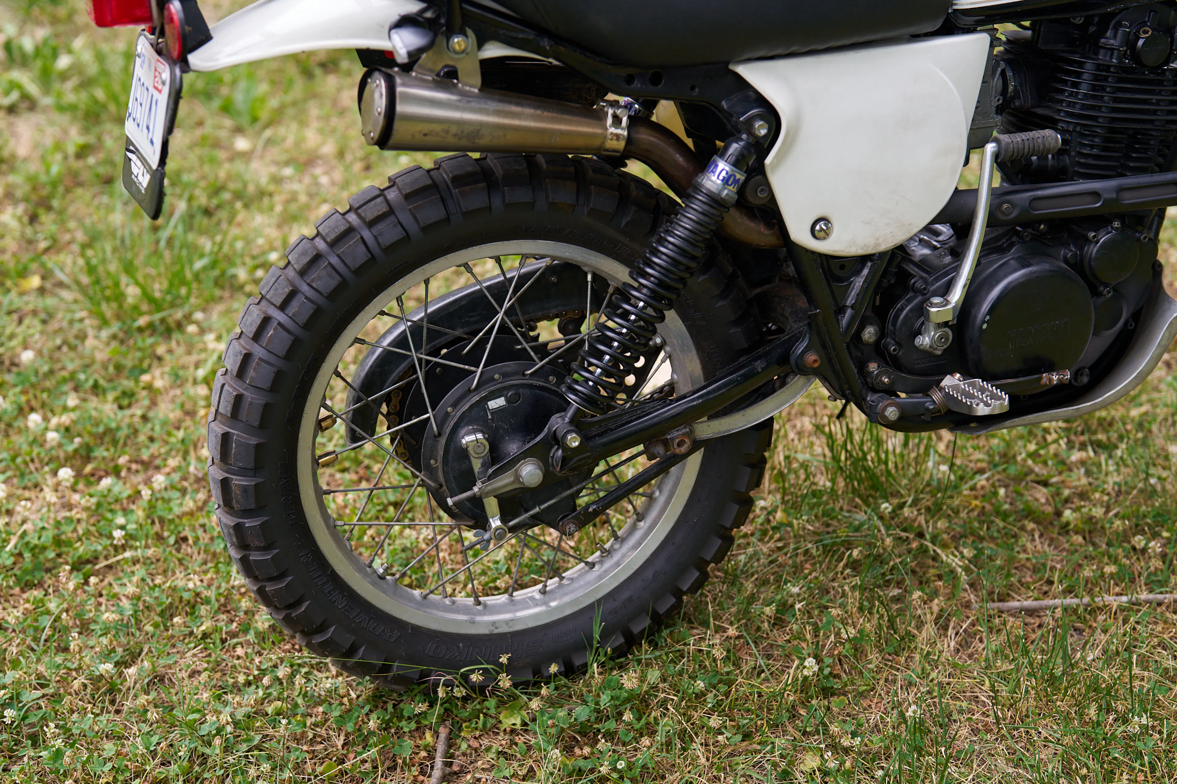 1980 Yamaha XT500 rear left 3/4 close close
