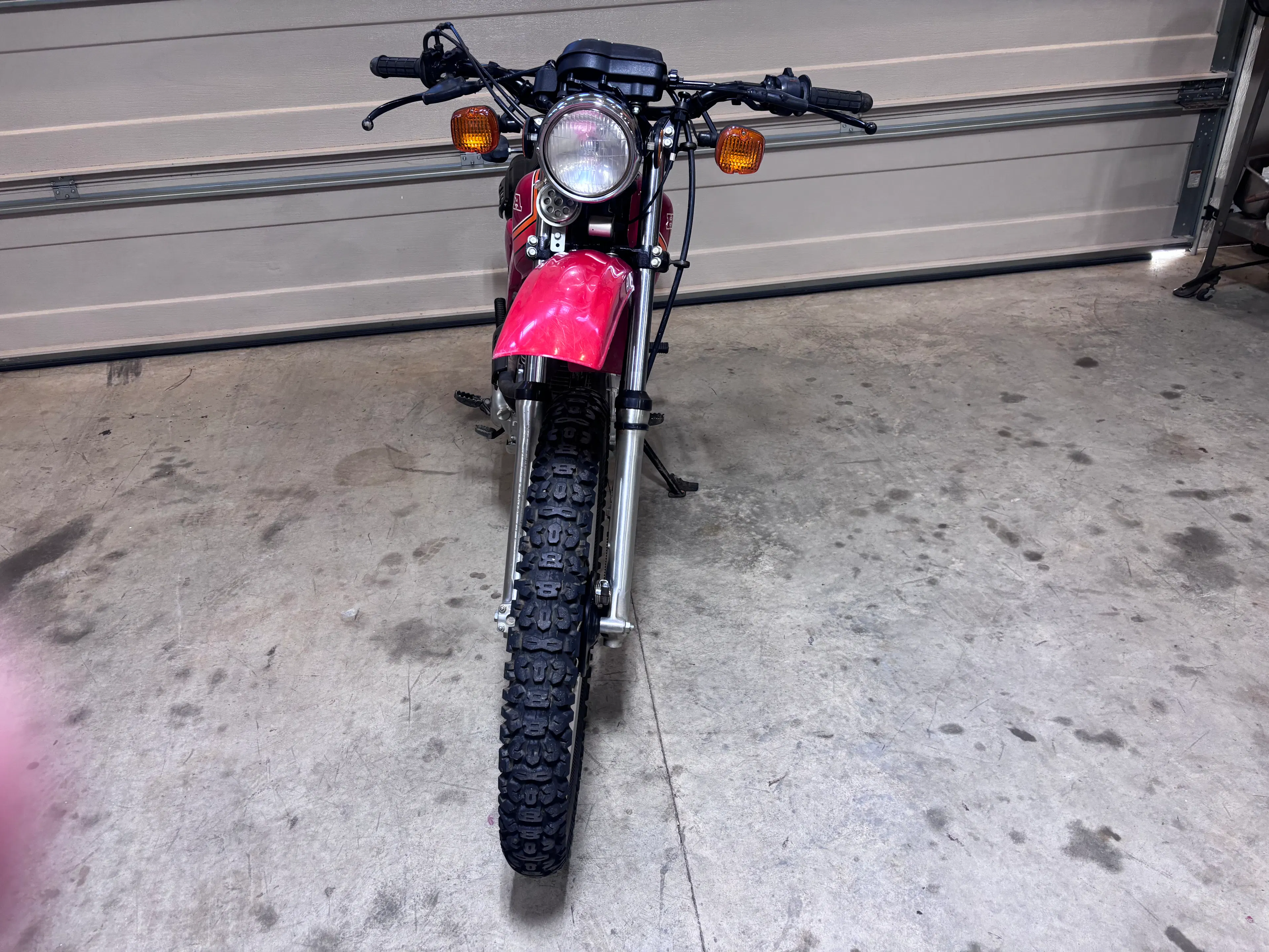 1980 Honda XL500S front bars right