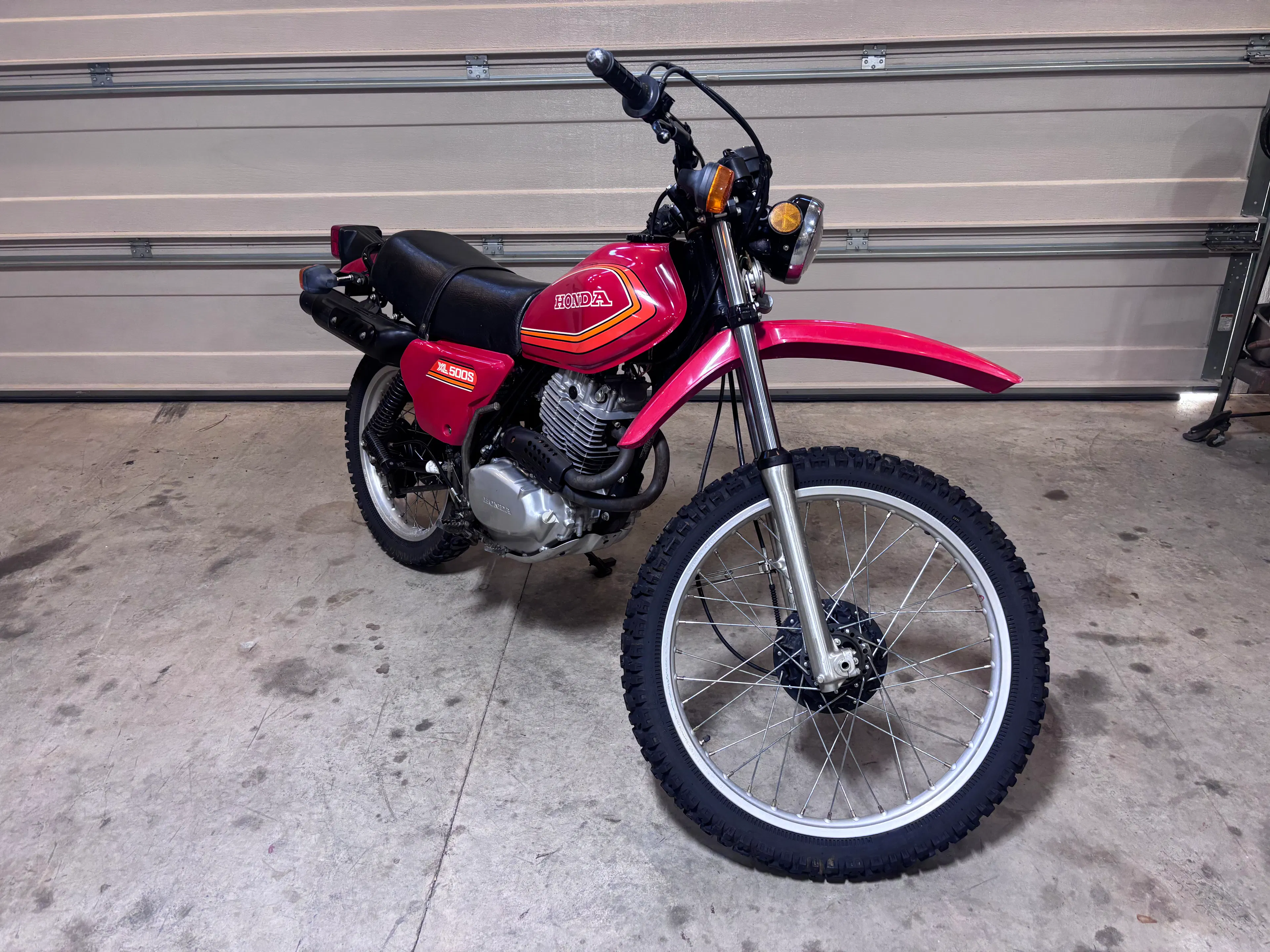 1980 Honda XL500S right front 3/4