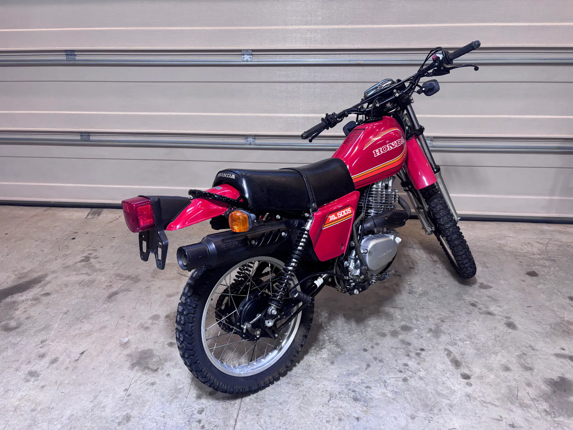1980 Honda XL500S right rear 3/4