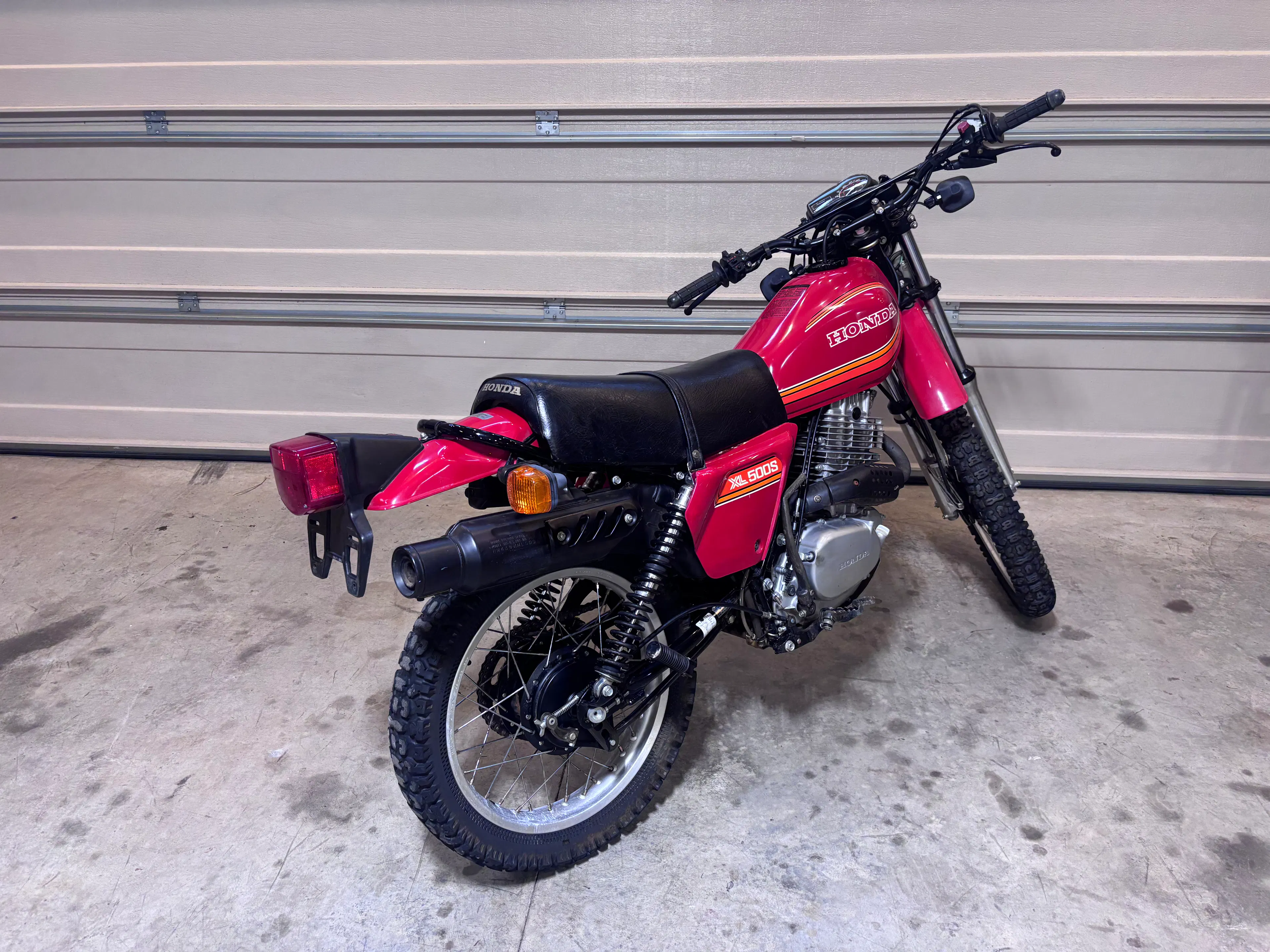1980 Honda XL500S right rear 3/4