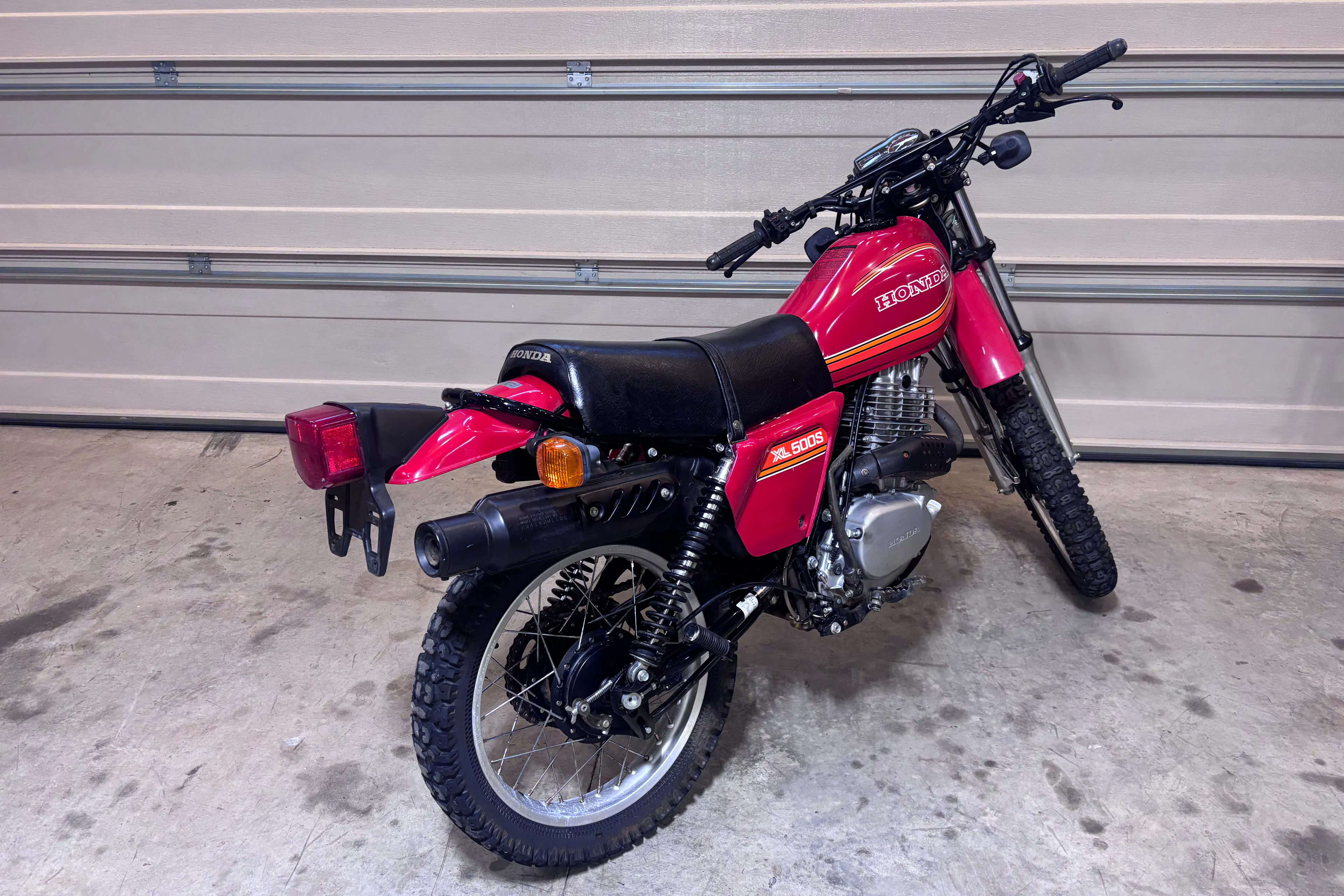 1980 Honda XL500S right rear 3/4