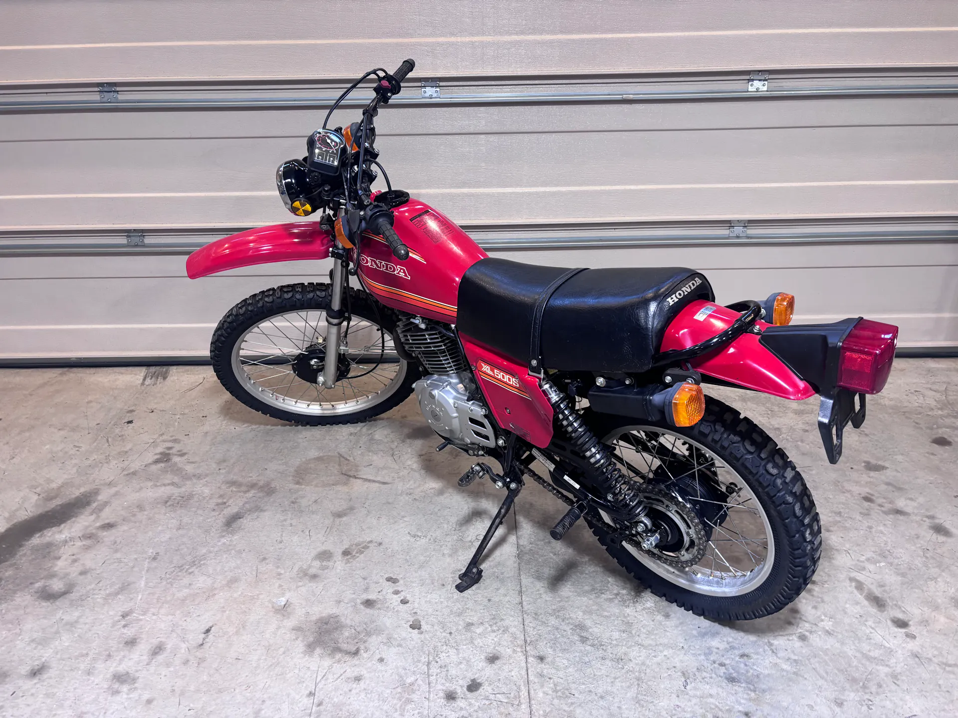 1980 Honda XL500S left rear 3/4