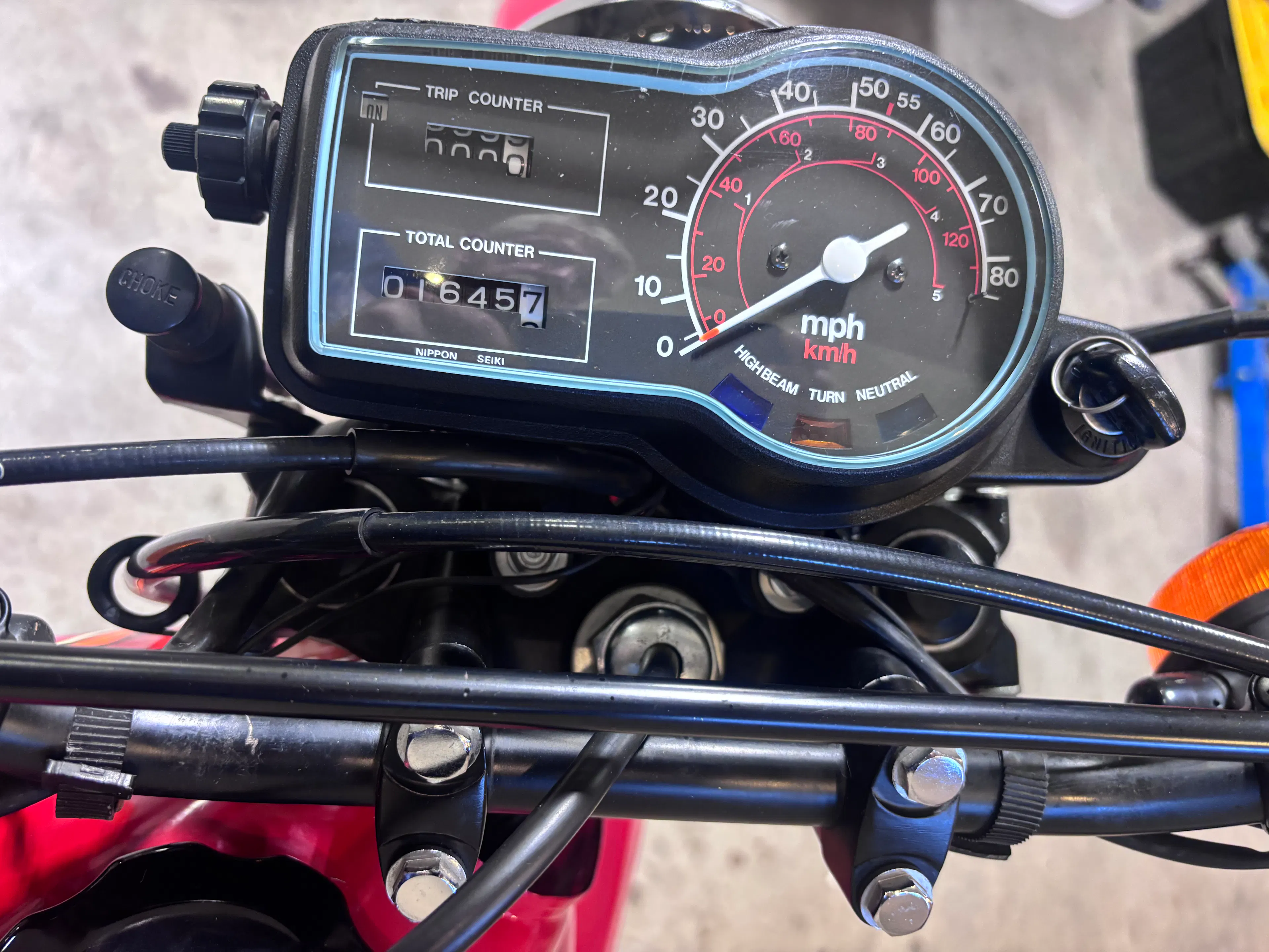 1980 Honda XL500S gauges