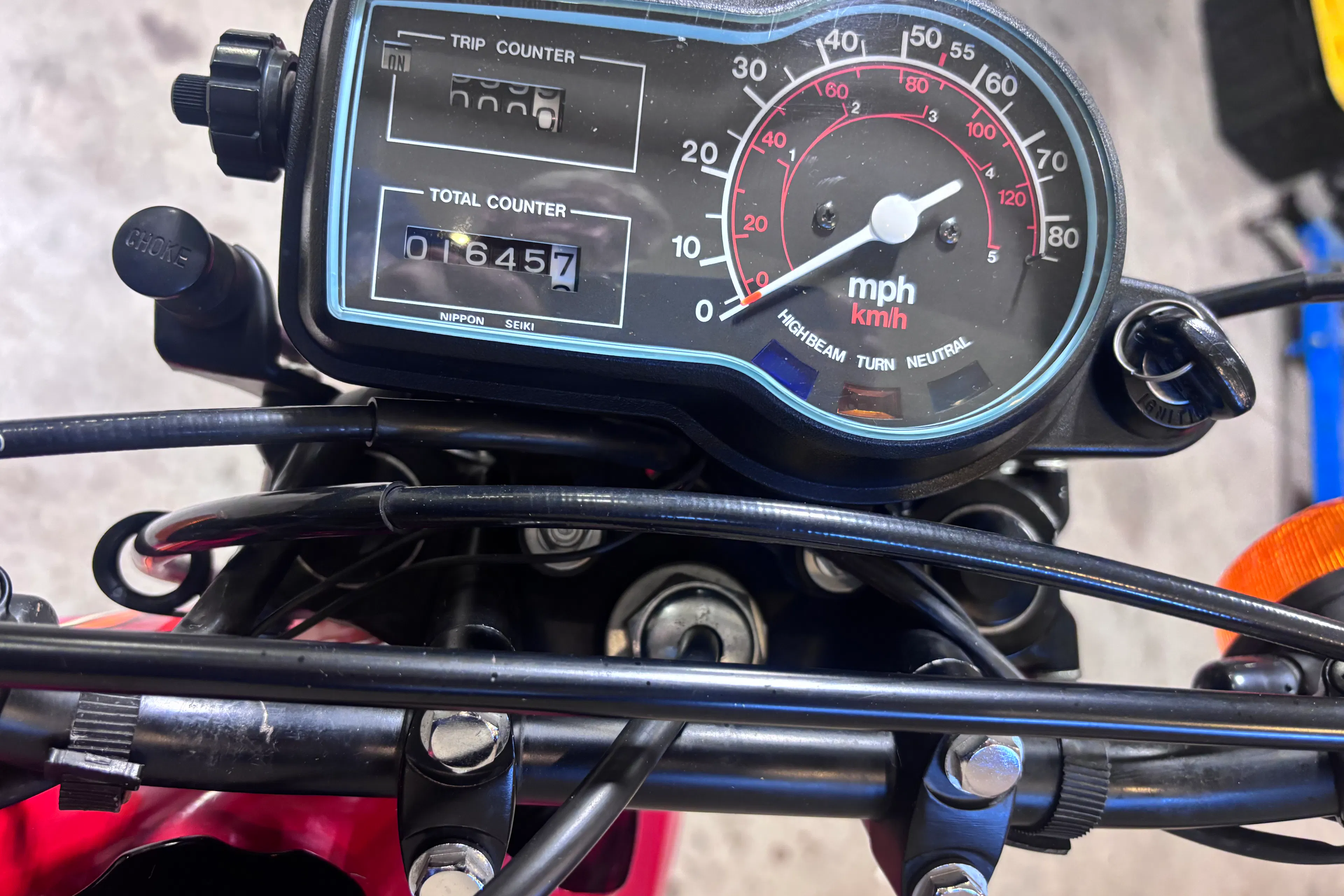 1980 Honda XL500S gauges