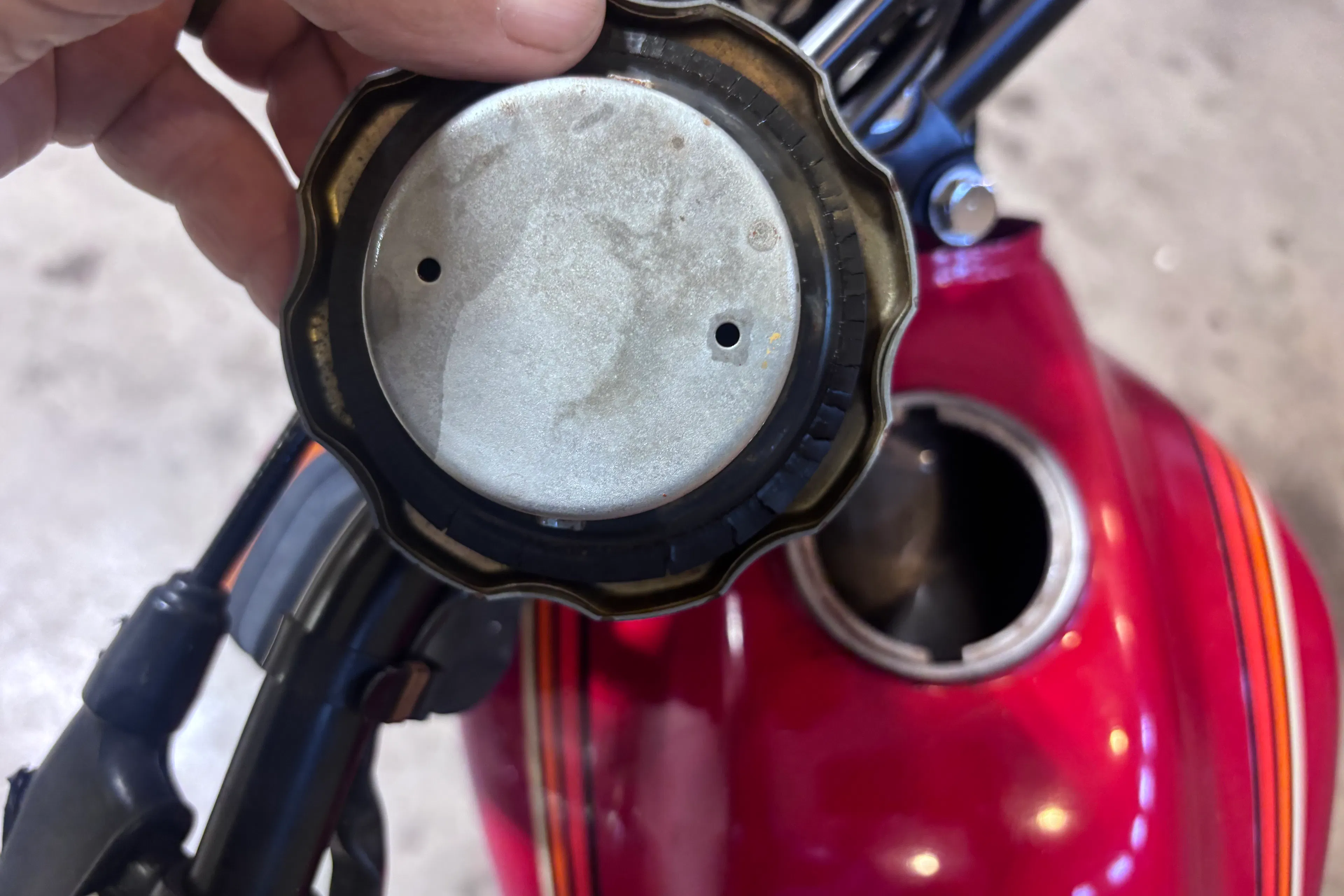 1980 Honda XL500S gas cap