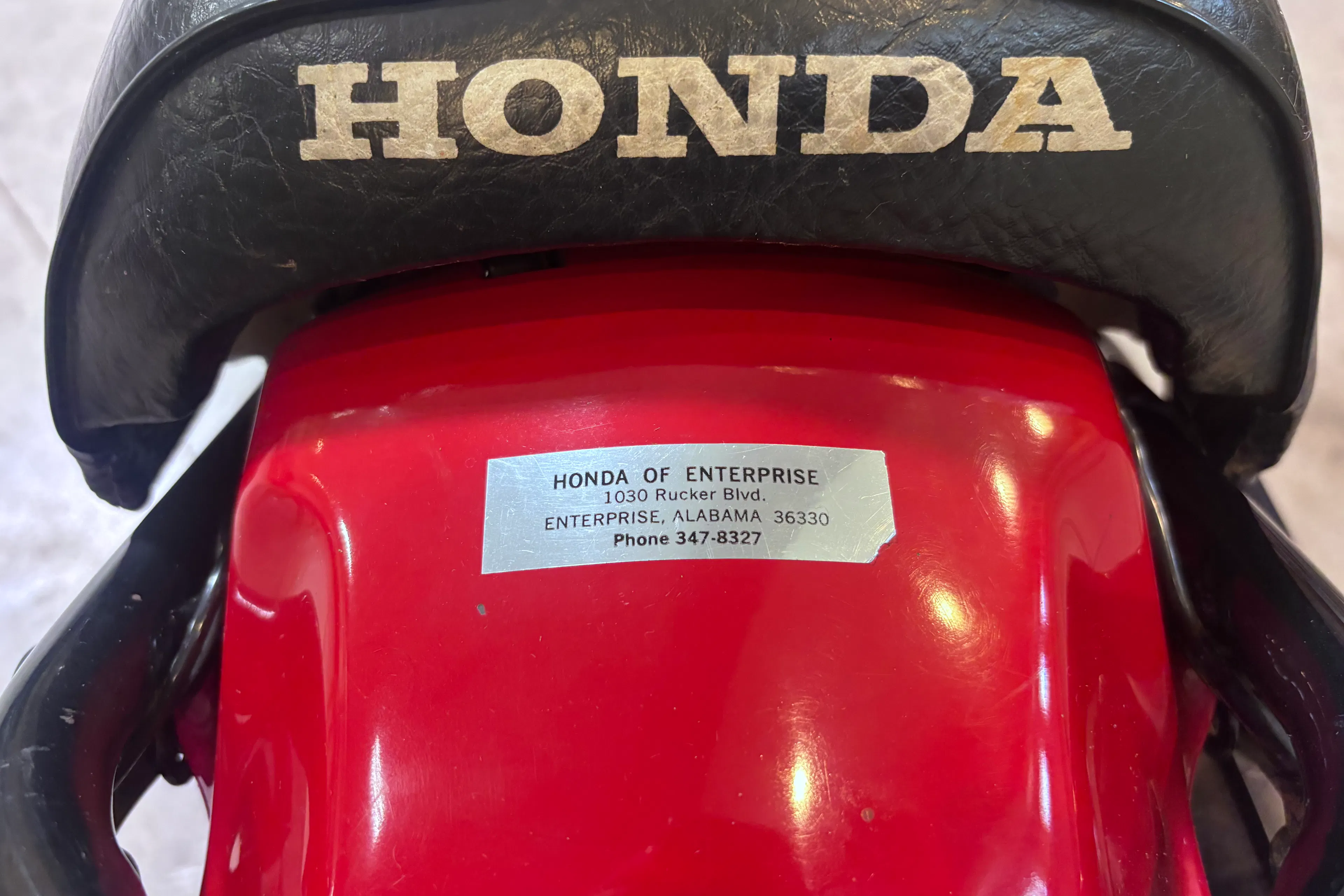 1980 Honda XL500S seat logo