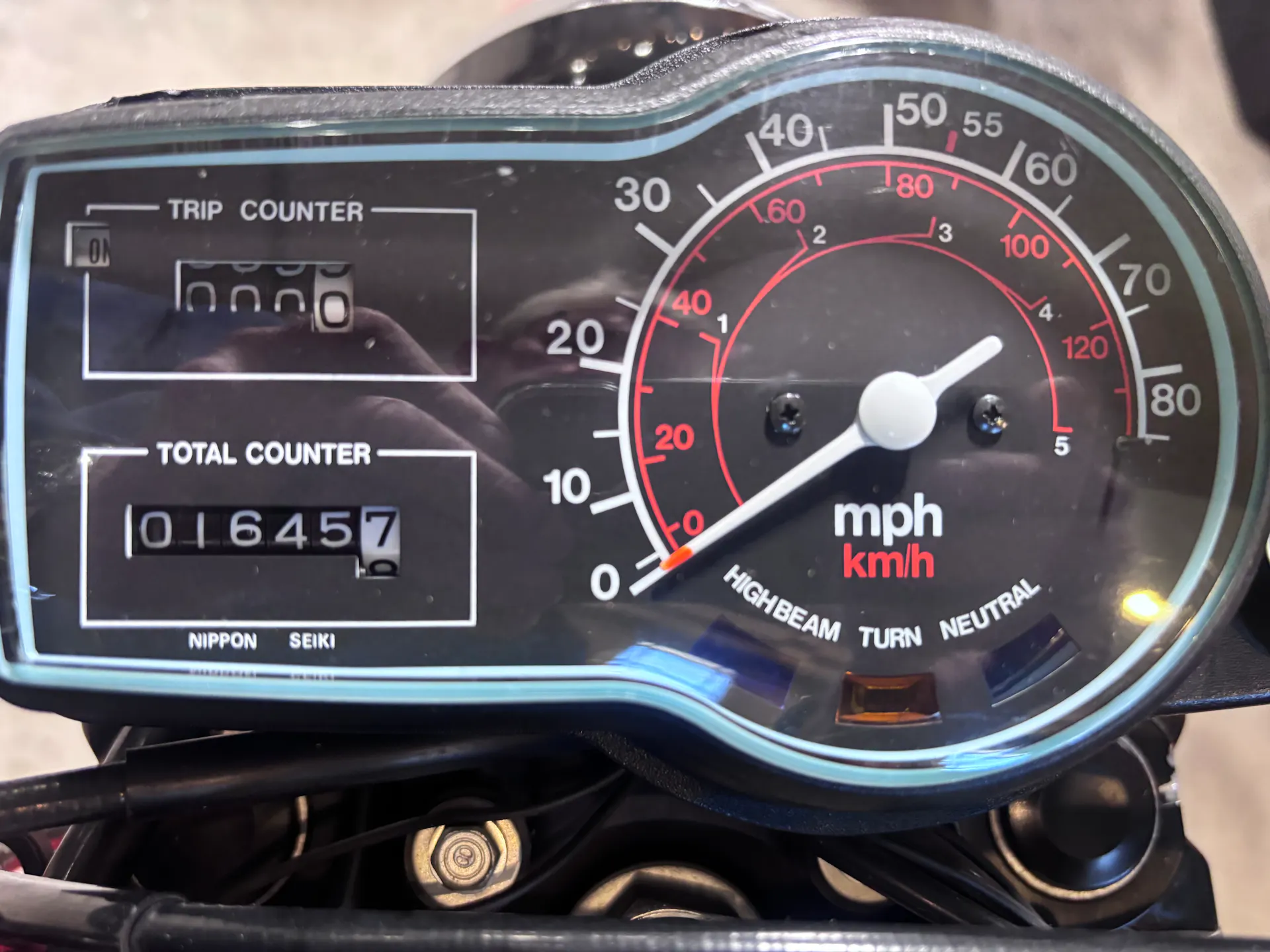 1980 Honda XL500S gauges 2