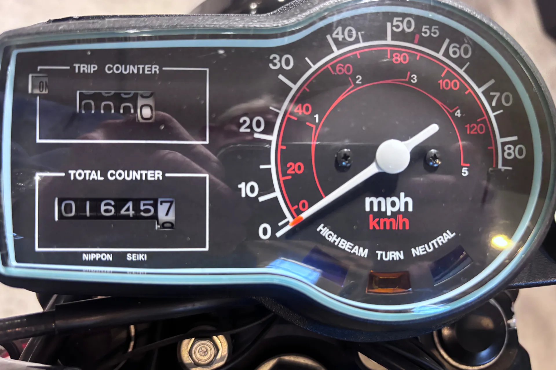 1980 Honda XL500S gauges 2