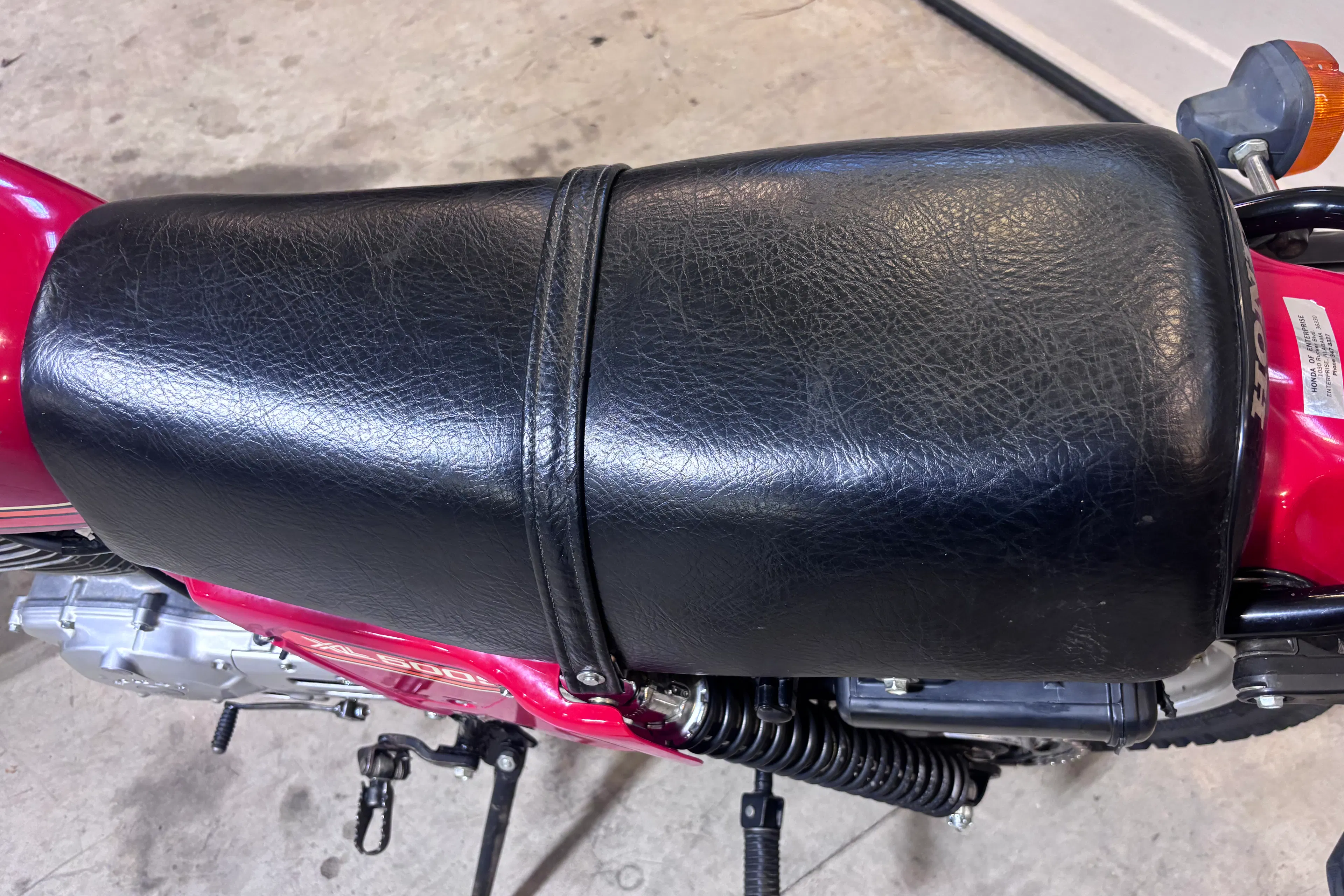 1980 Honda XL500S seat
