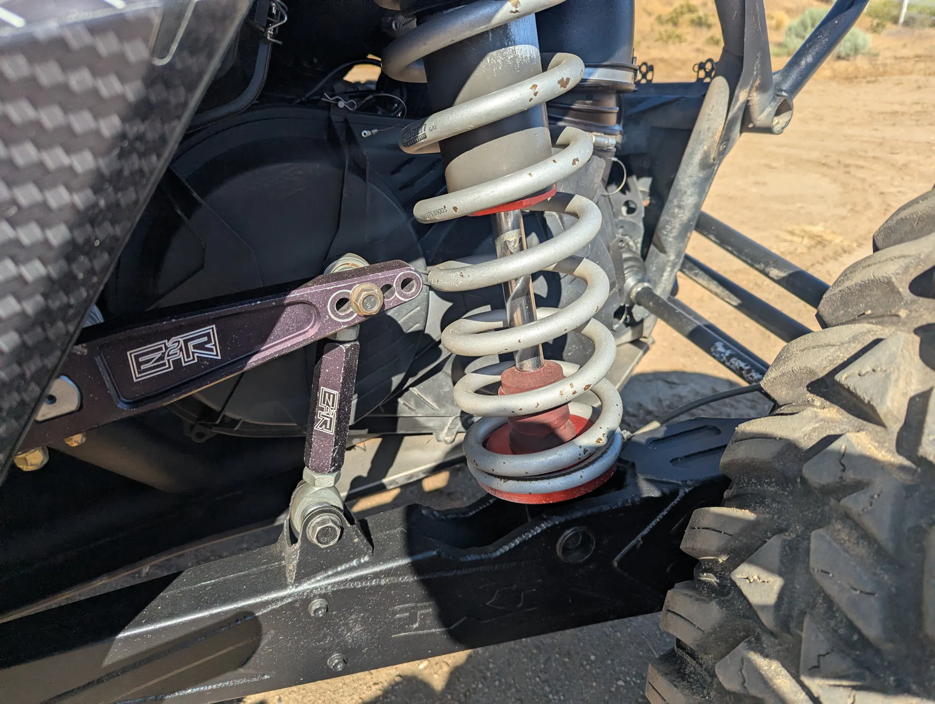 2023 Can-Am Maverick X3 X RS Turbo RR Race Car driver rear suspension