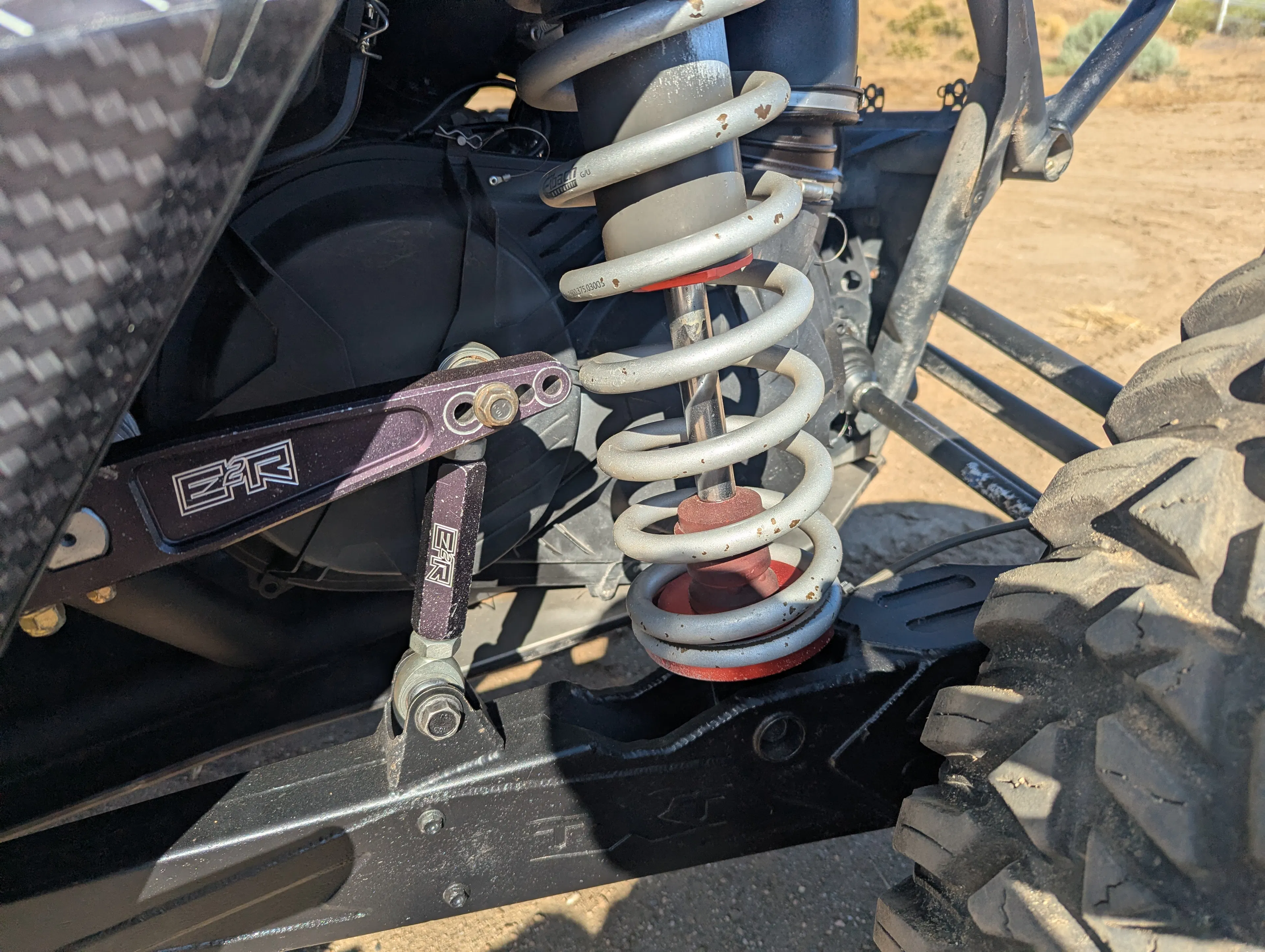 2023 Can-Am Maverick X3 X RS Turbo RR Race Car driver rear suspension