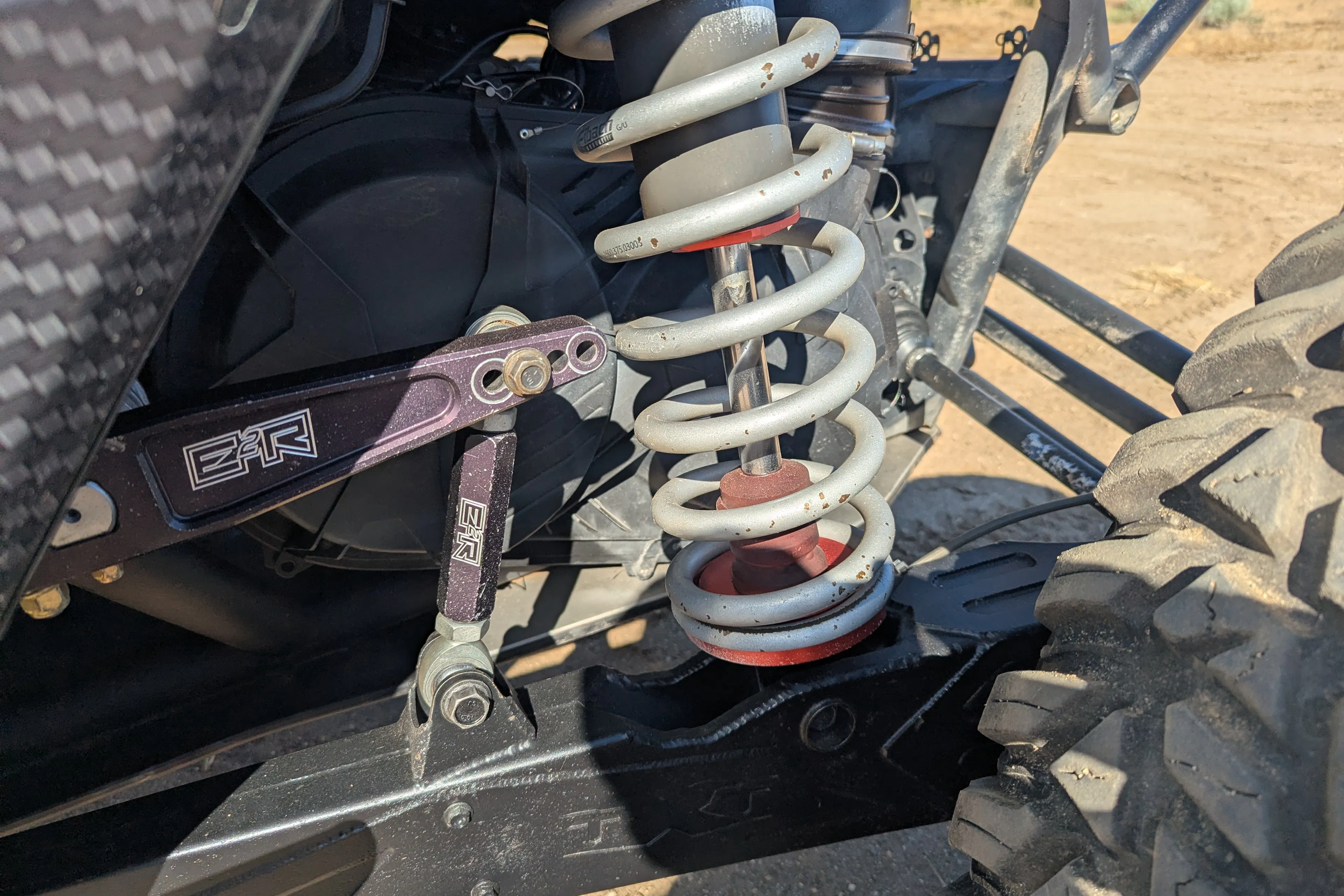 2023 Can-Am Maverick X3 X RS Turbo RR Race Car driver rear suspension