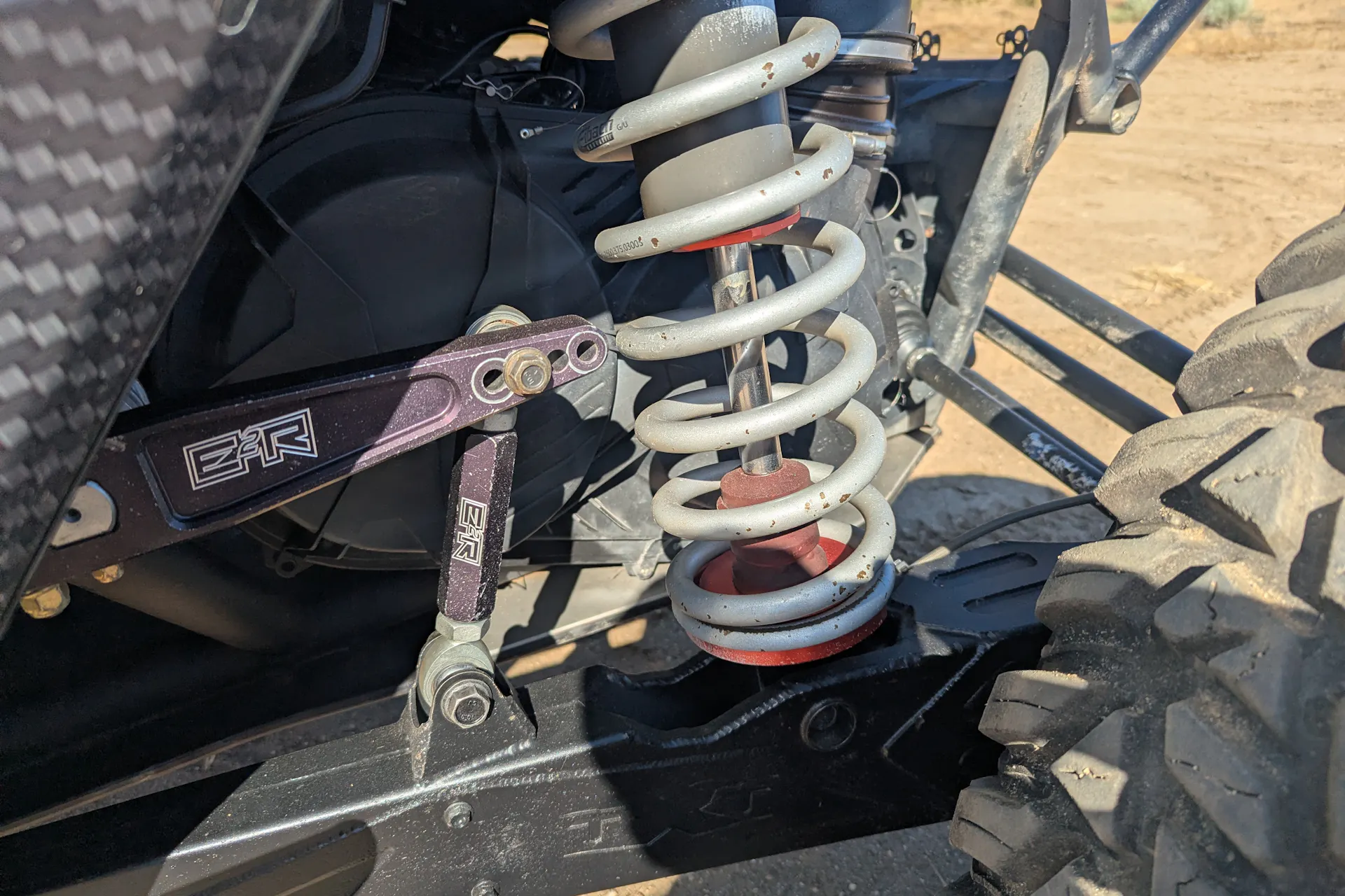 2023 Can-Am Maverick X3 X RS Turbo RR Race Car driver rear suspension