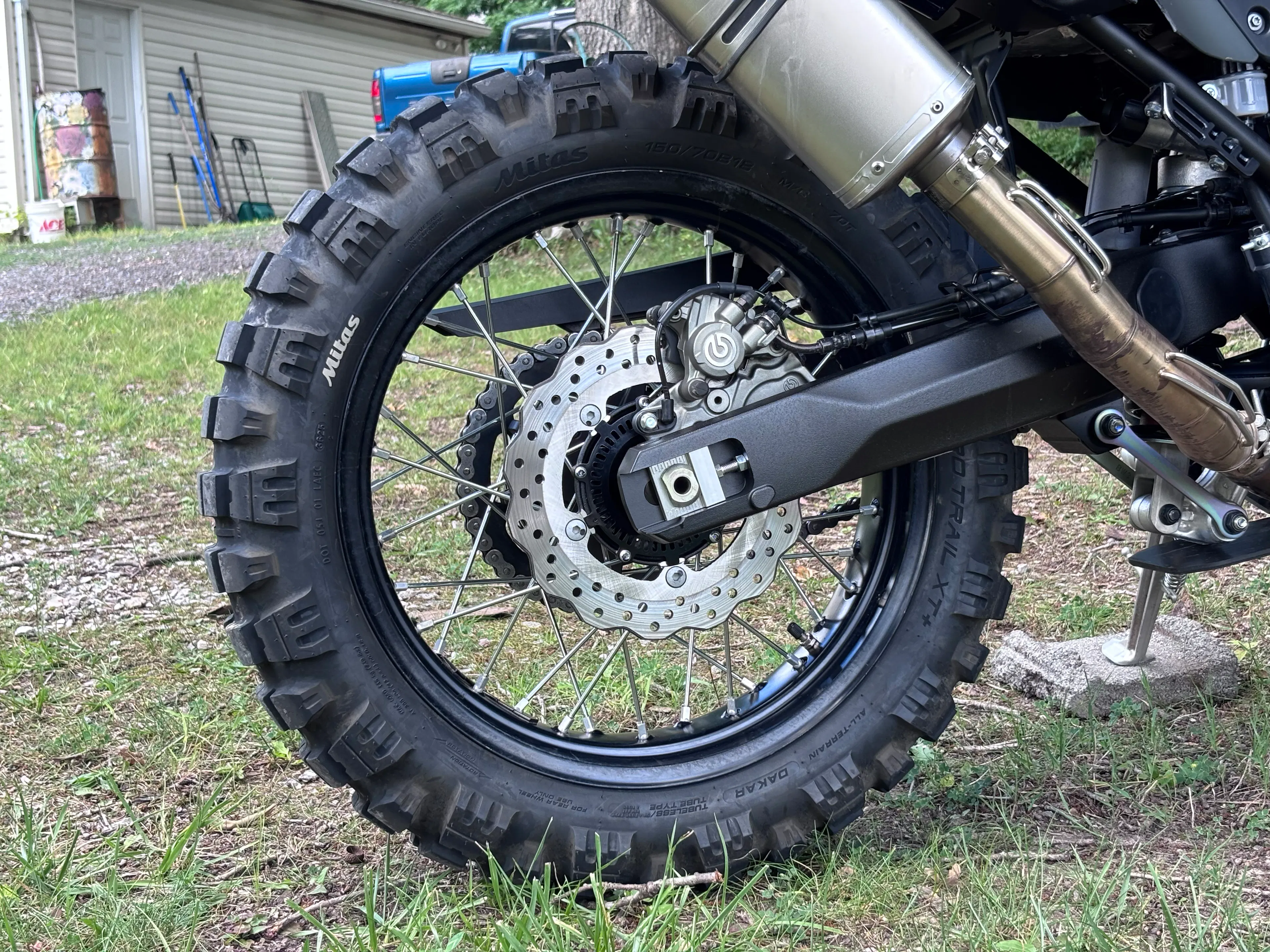 2024 Yamaha Tenere 700 rear tire right 3/4
